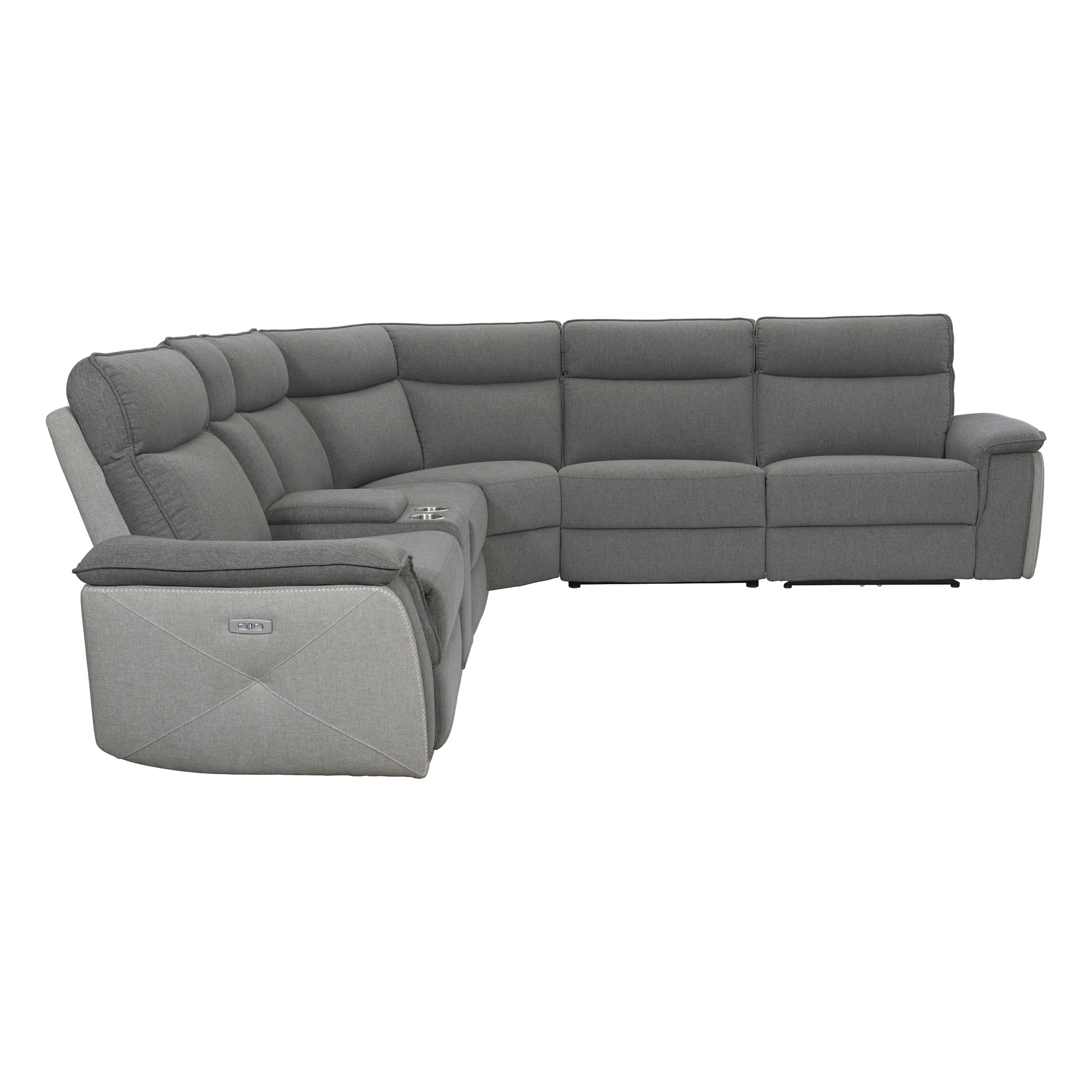 Maroni Fabric Power Reclining Sectional