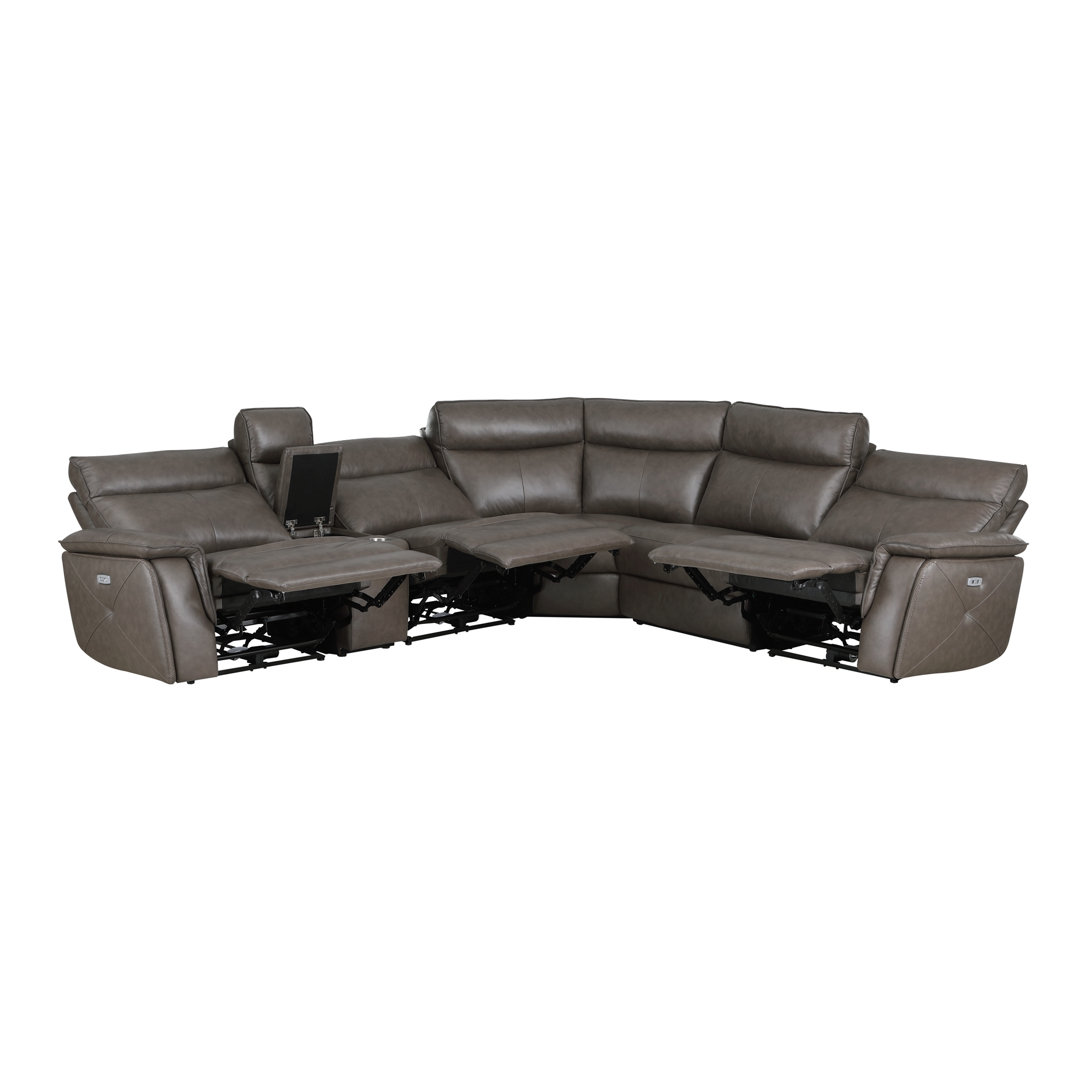 Maroni Leather/Leatherette Power Reclining Sectional