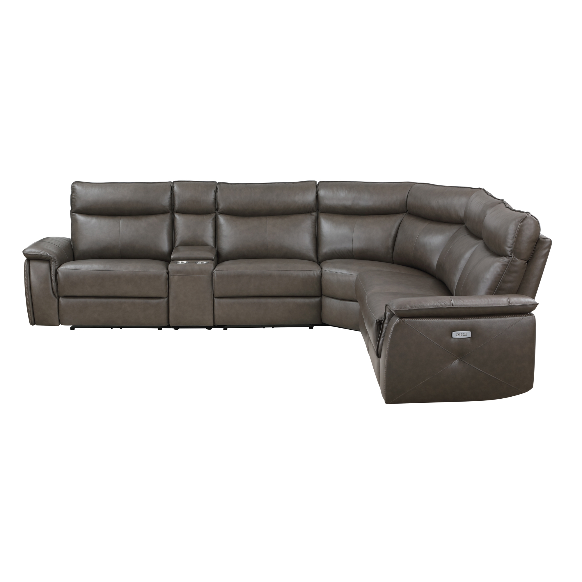 Maroni Leather/Leatherette Power Reclining Sectional