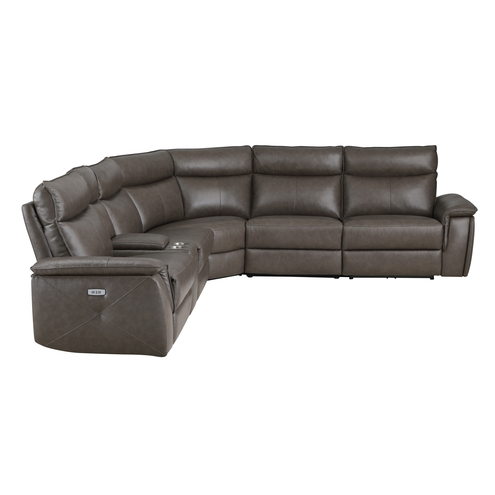 Maroni Leather/Leatherette Power Reclining Sectional