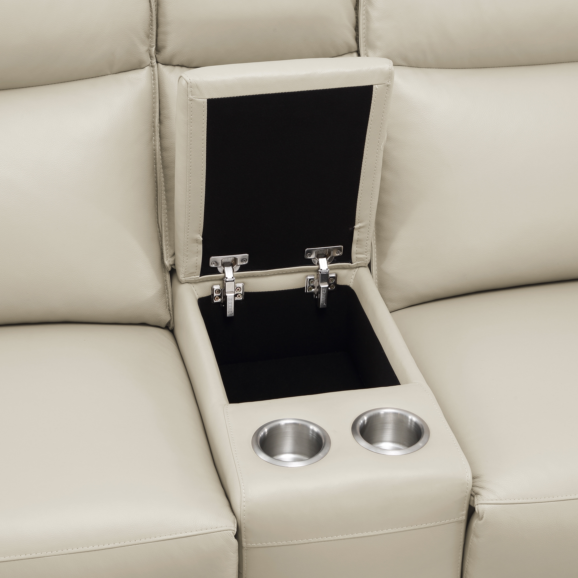 Maroni Leather/Leatherette Power Double Reclining Loveseat w/Console