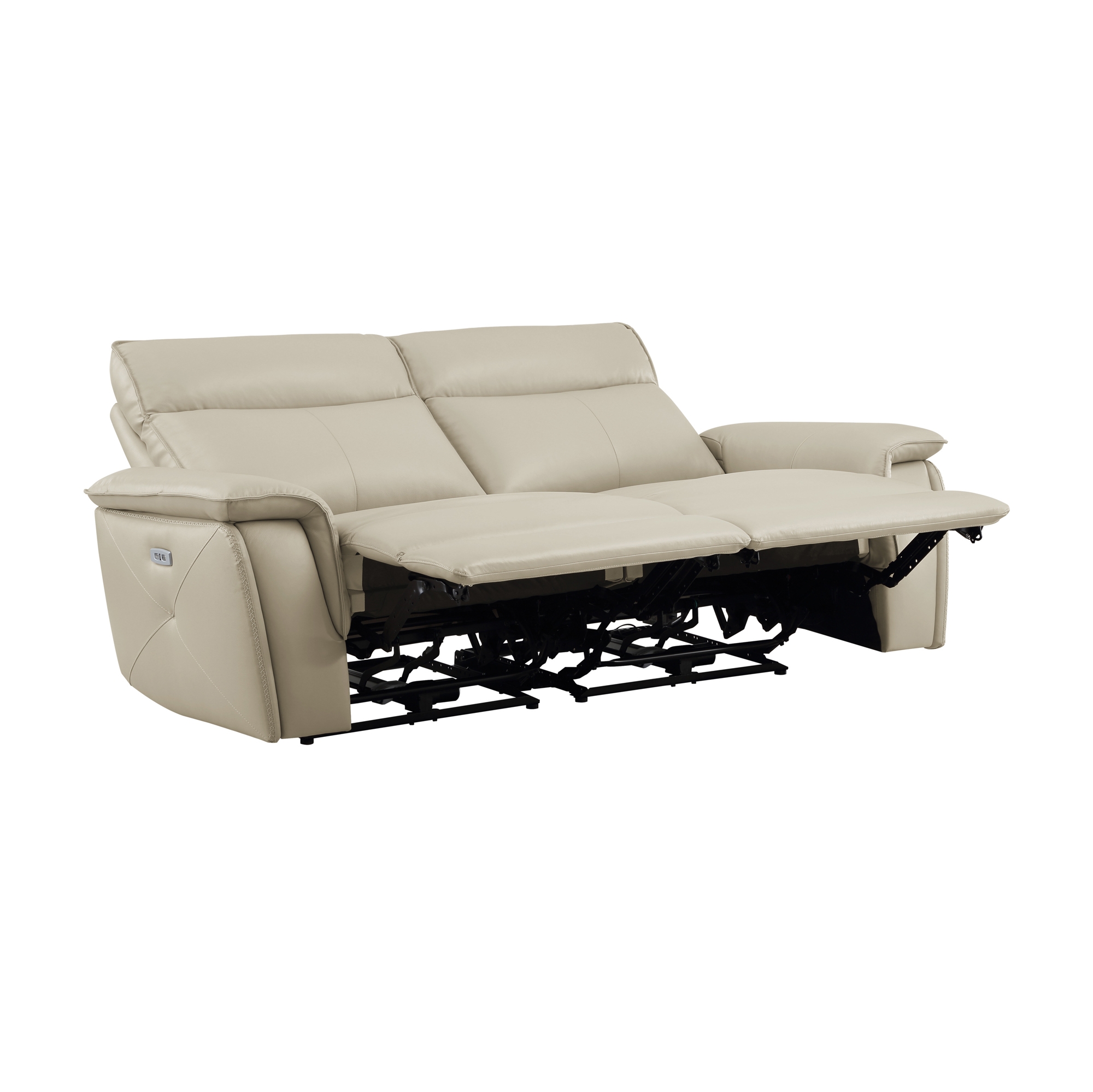 Maroni Leather/Leatherette Power Double Reclining Loveseat