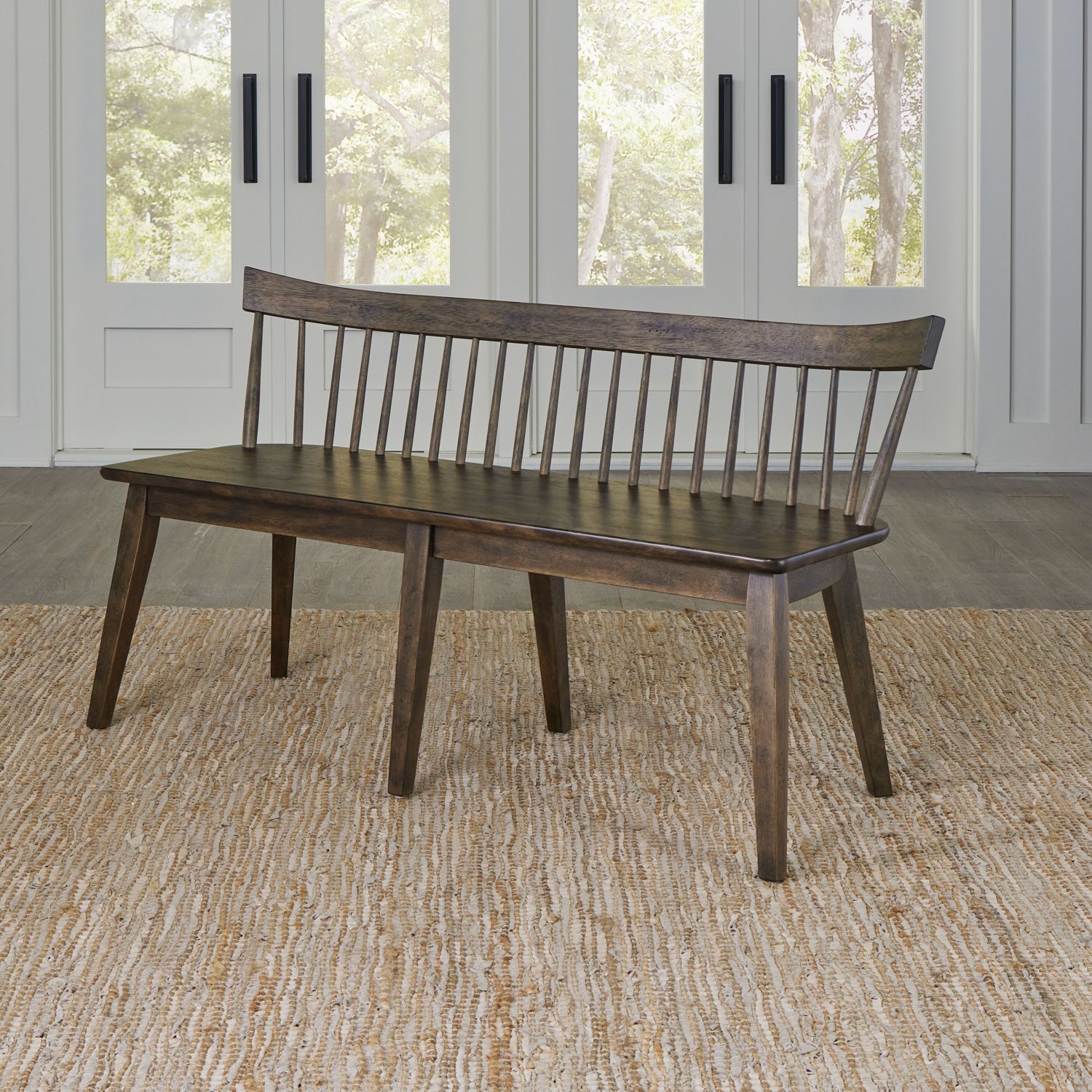 Midland Falls Wood Spindle Back Bench