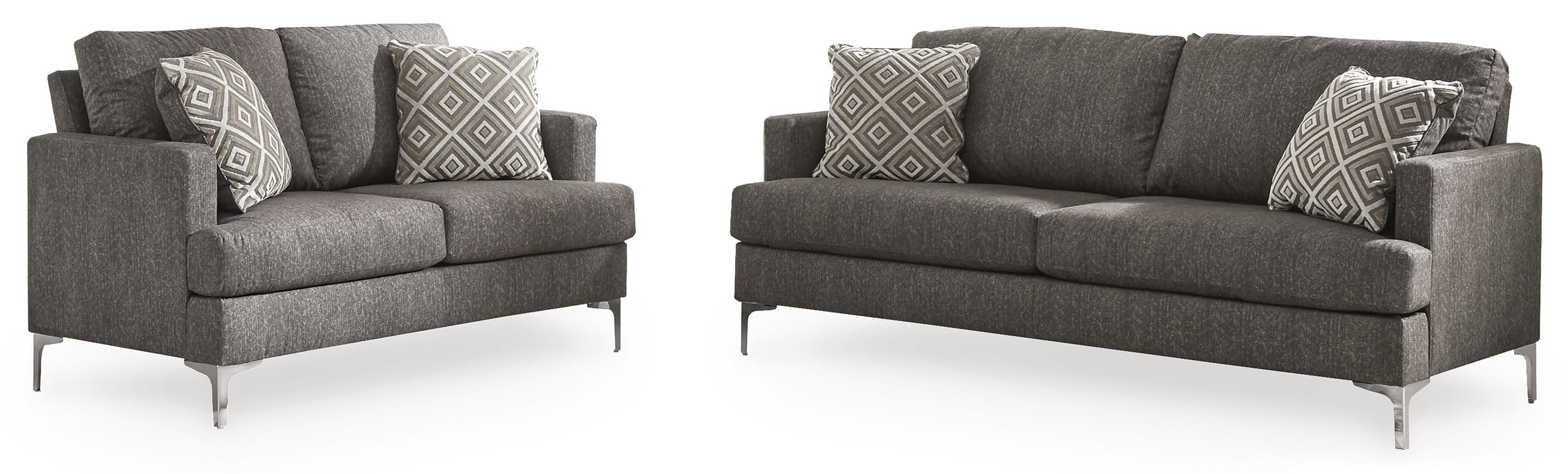 Ashley Arcola Polyester Sofa And Loveseat