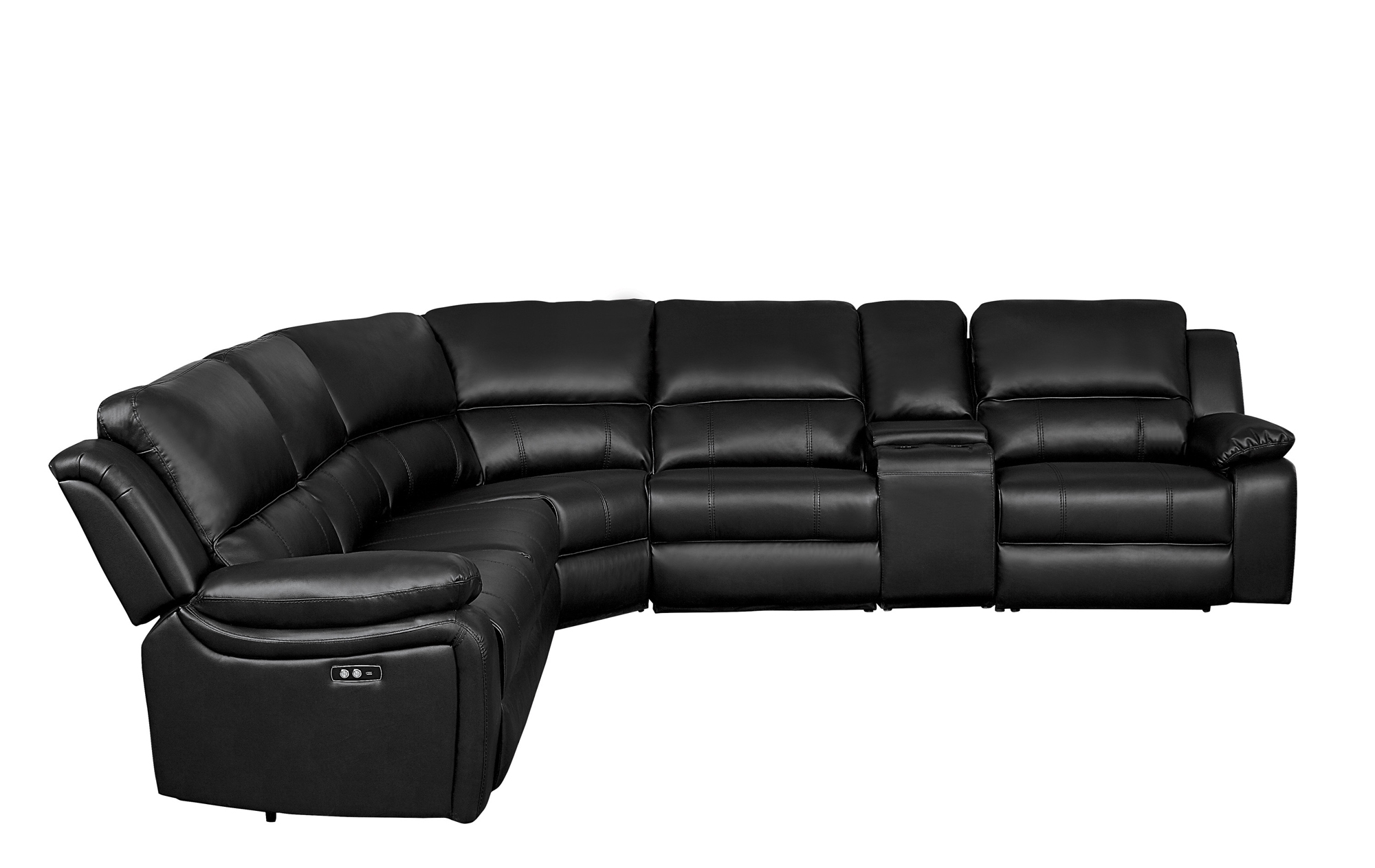 Falun Leatherette Power Reclining Sectional
