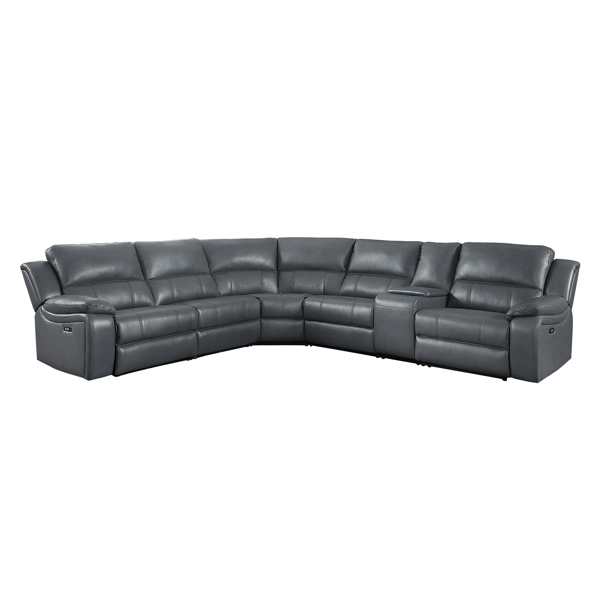 Falun Leatherette Power Reclining Sectional