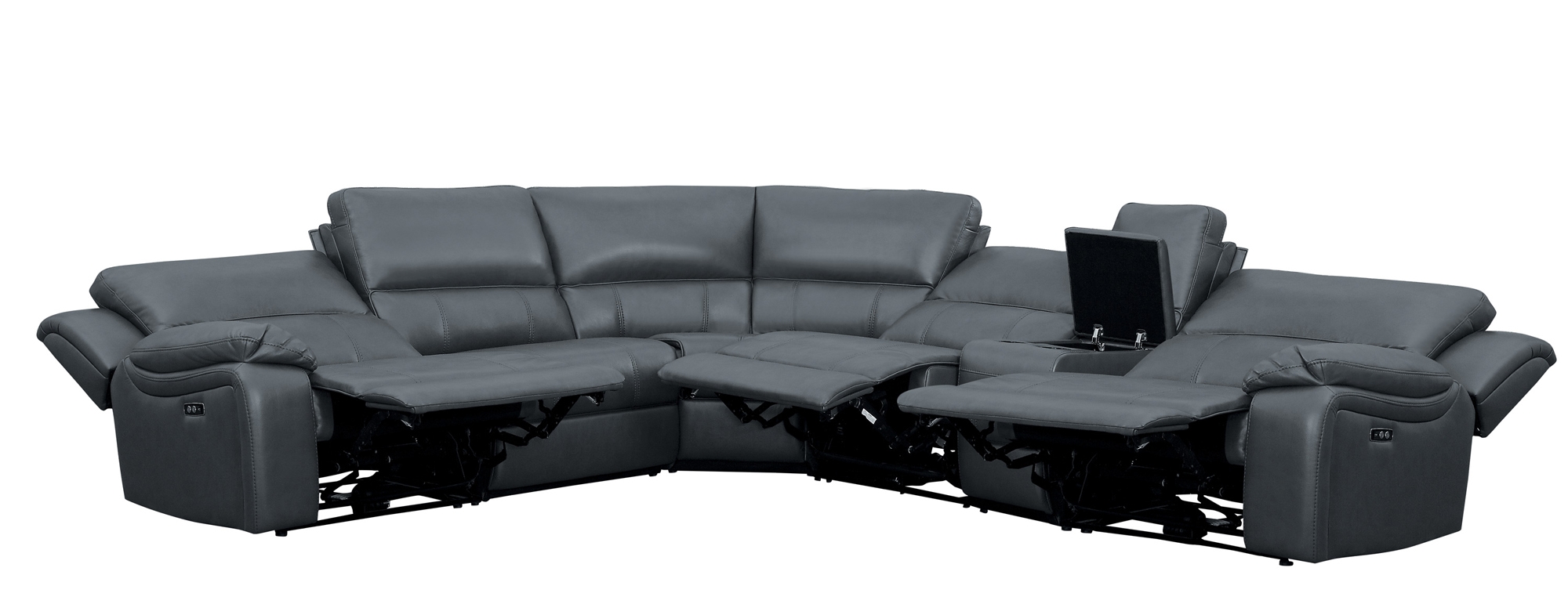 Falun Leatherette Power Reclining Sectional