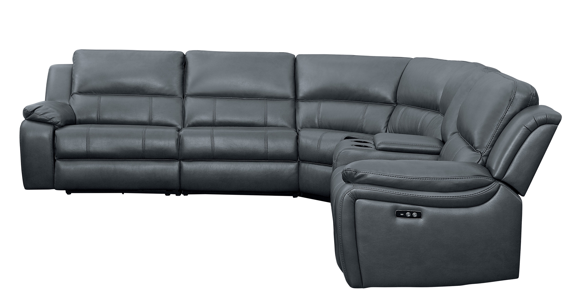 Falun Leatherette Power Reclining Sectional