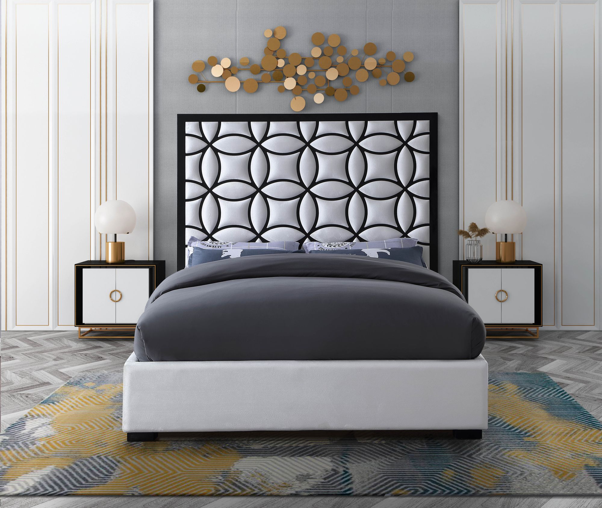 Taj Velvet Queen Size Bed