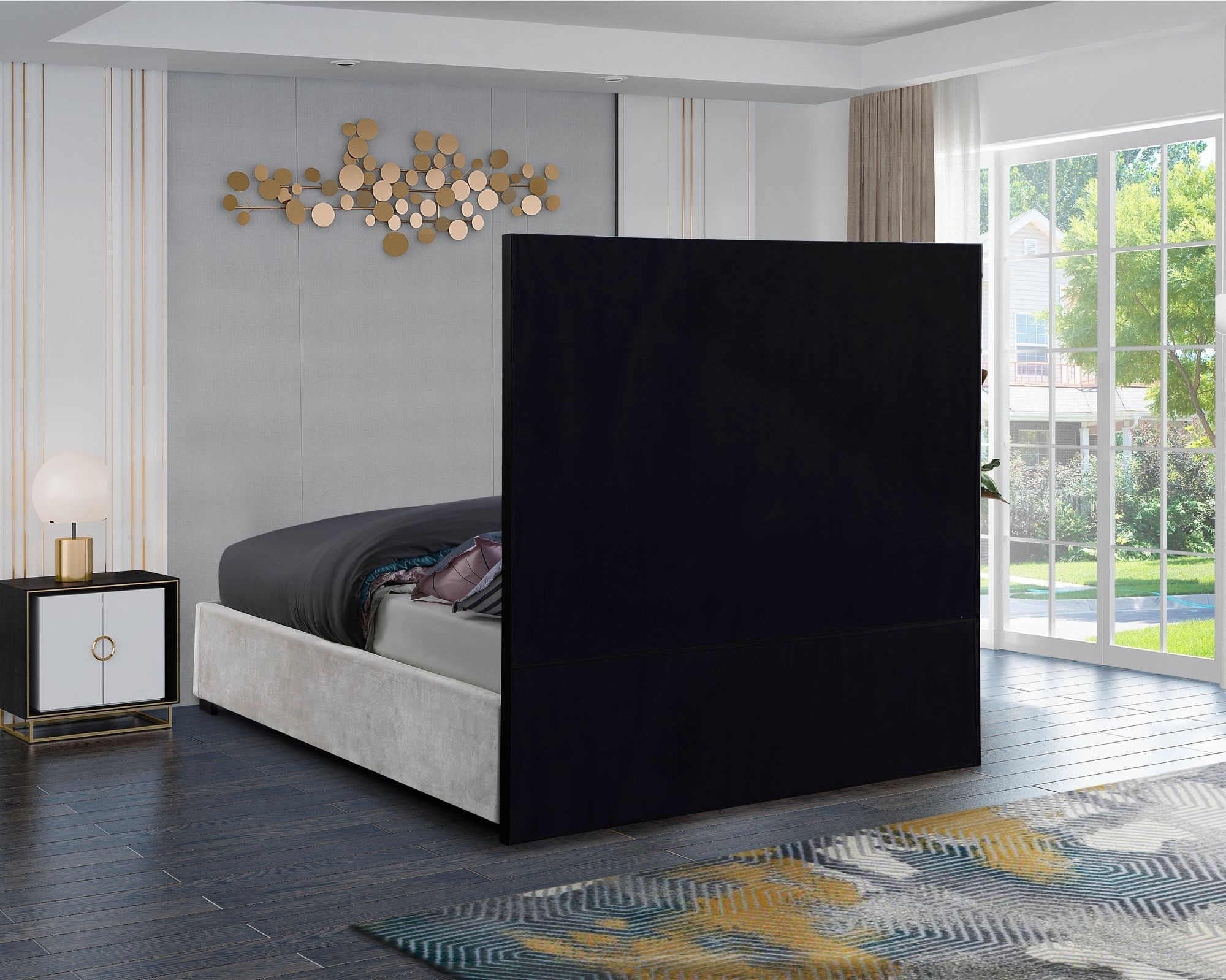 Taj Velvet Queen Size Bed
