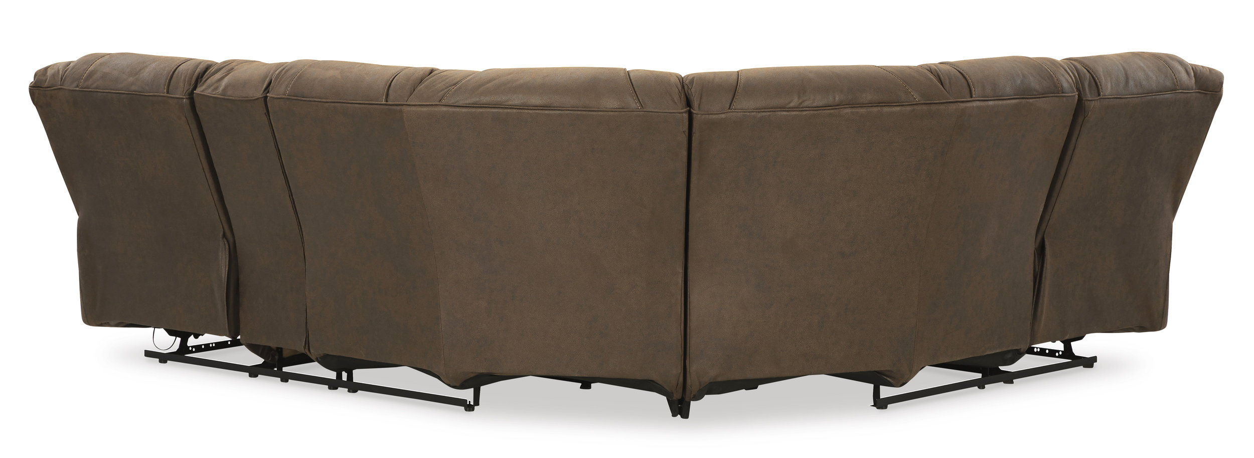 Trail Boys Faux Leather 2-Piece Reclining Sectional Sofa w/Console