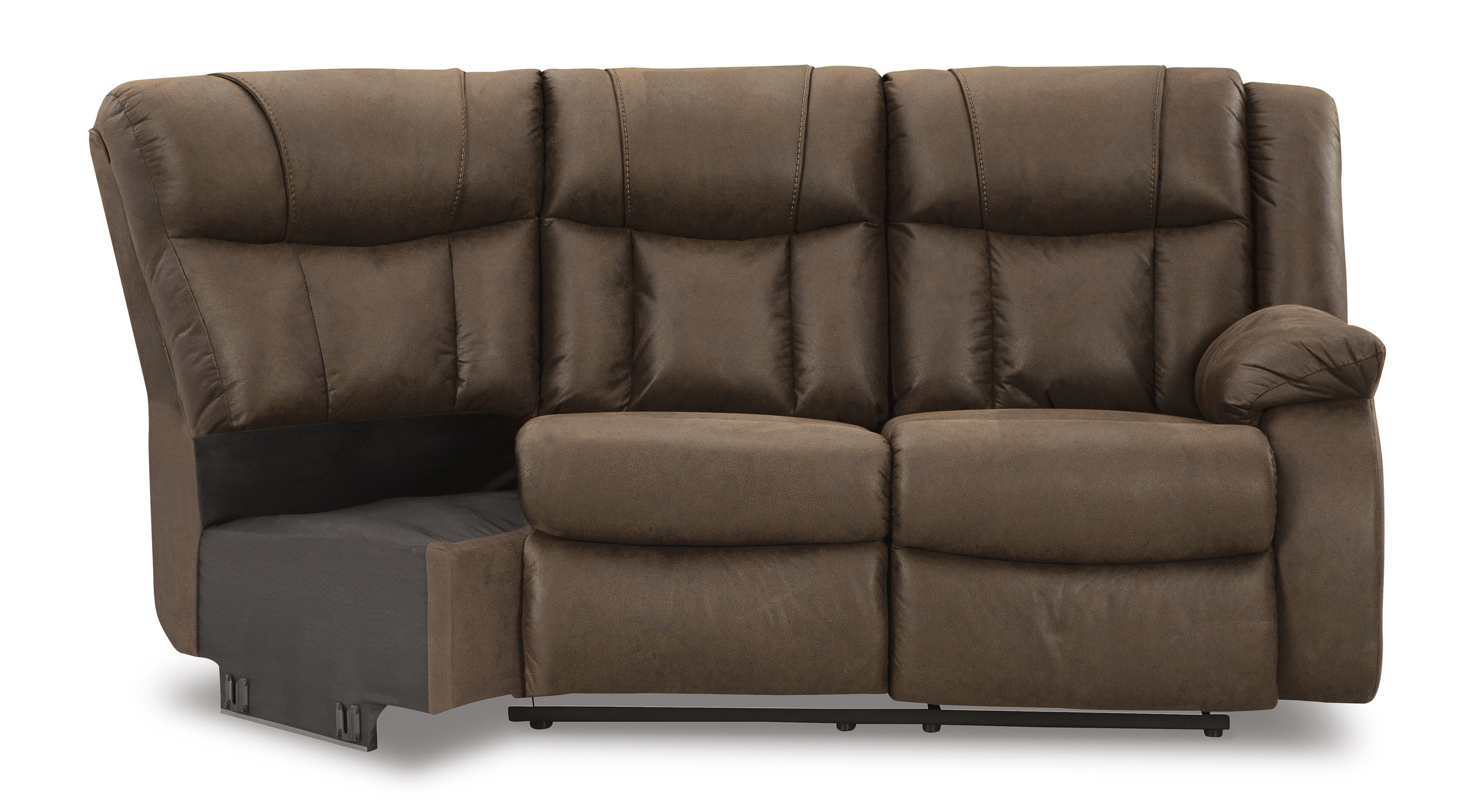 Trail Boys Faux Leather 2-Piece Reclining Sectional Sofa