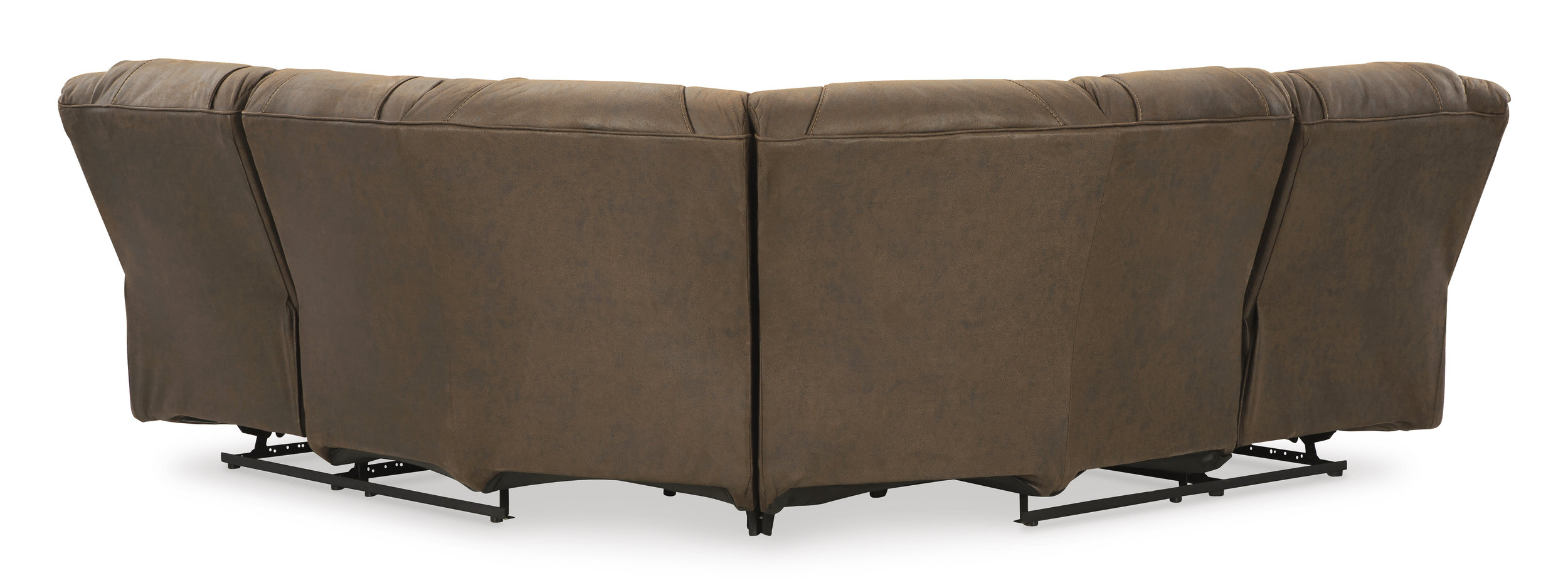 Trail Boys Faux Leather 2-Piece Reclining Sectional Sofa