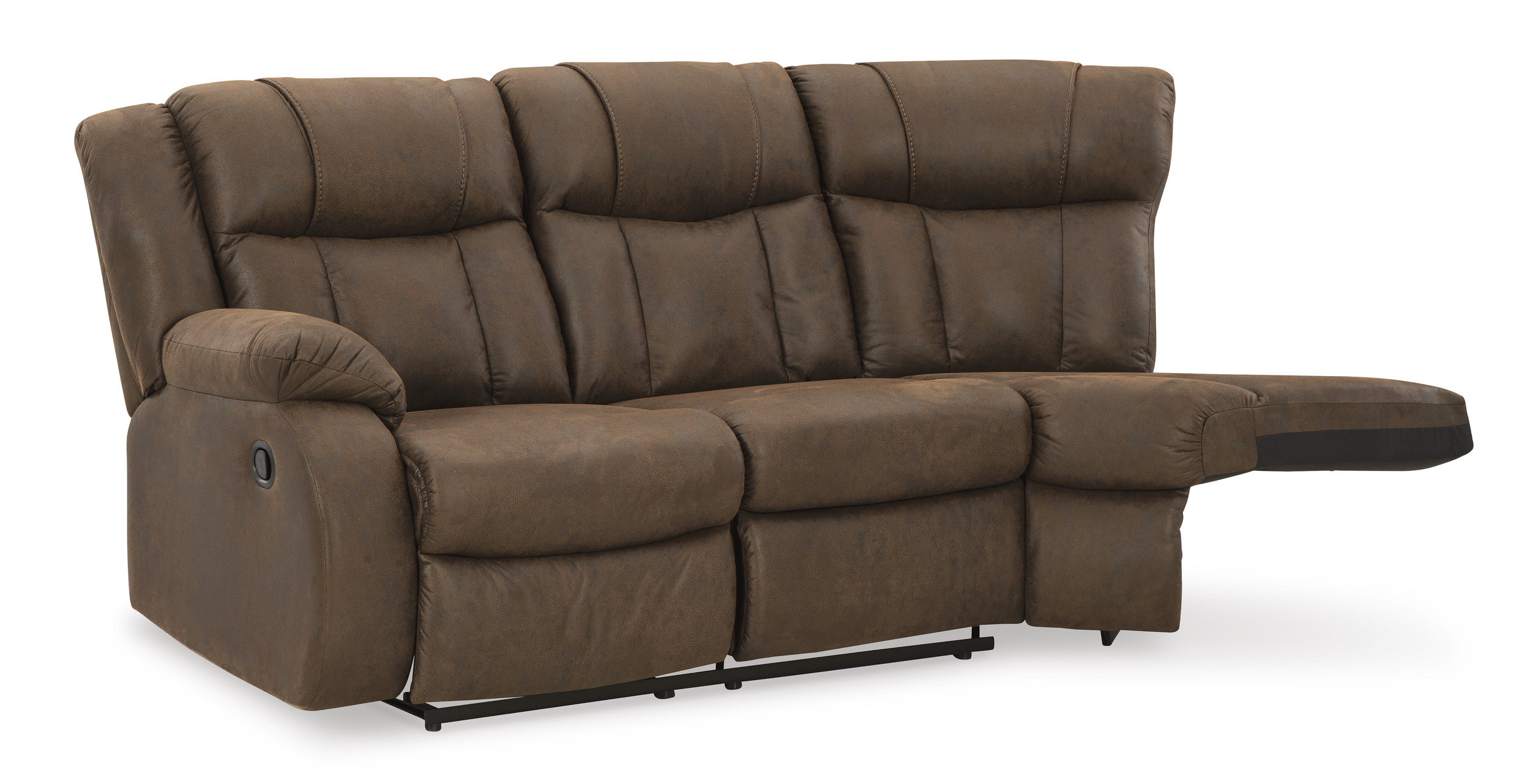Trail Boys Faux Leather 2-Piece Reclining Sectional Sofa