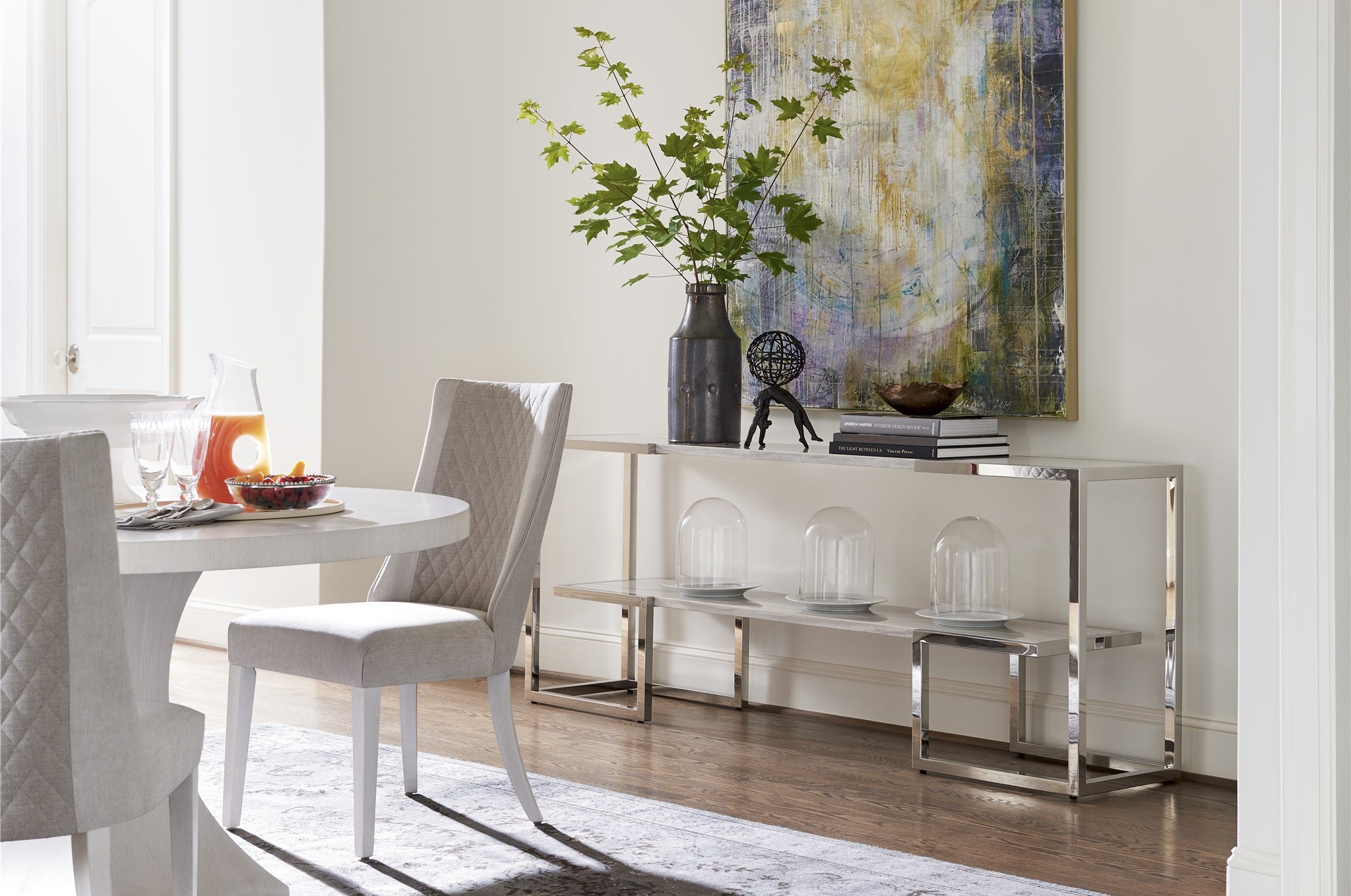 Paradox Stone/Steel Console Table