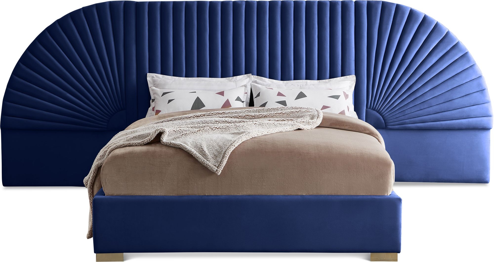 Cleo Velvet Queen Size Bed