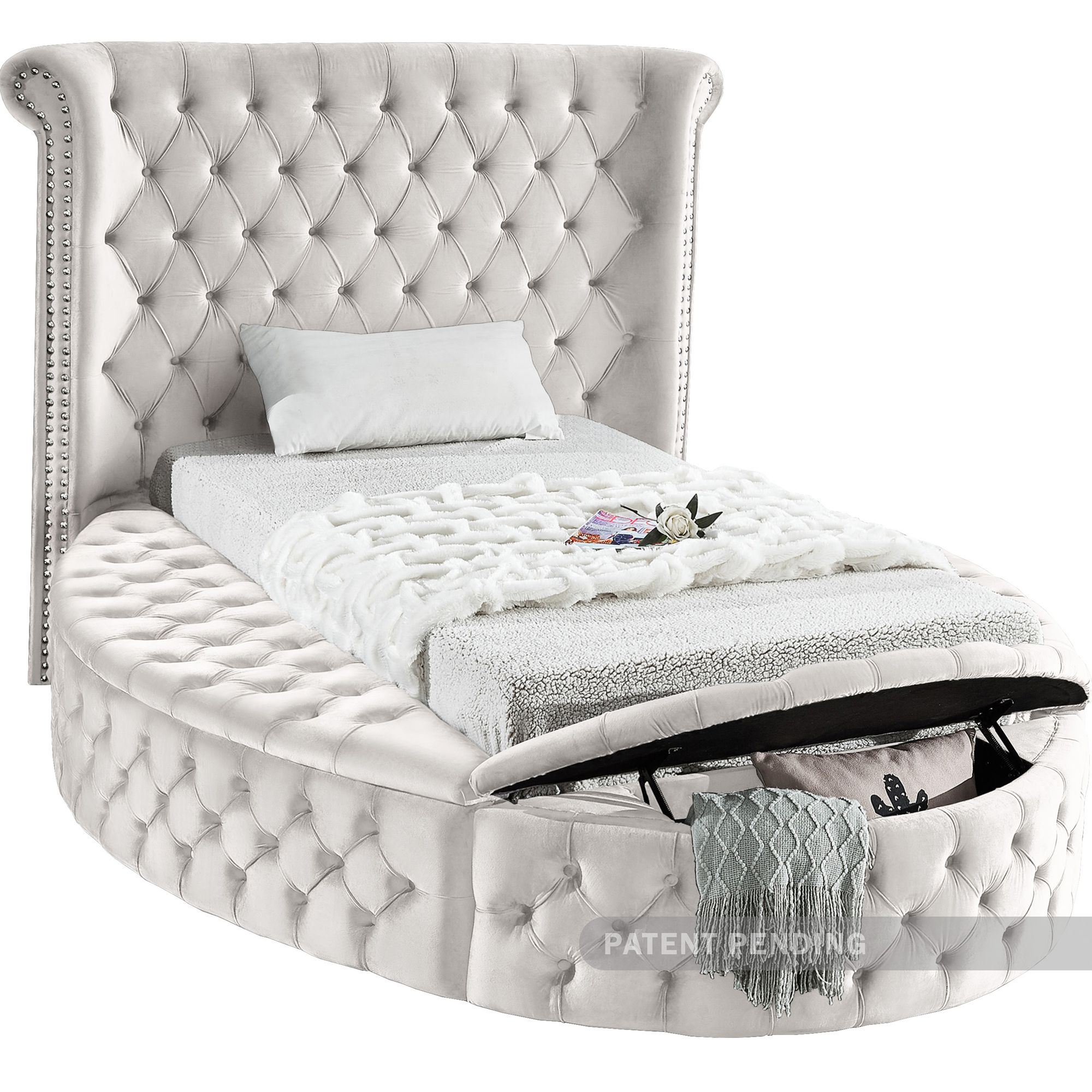 Luxus Velvet Twin Size Bed