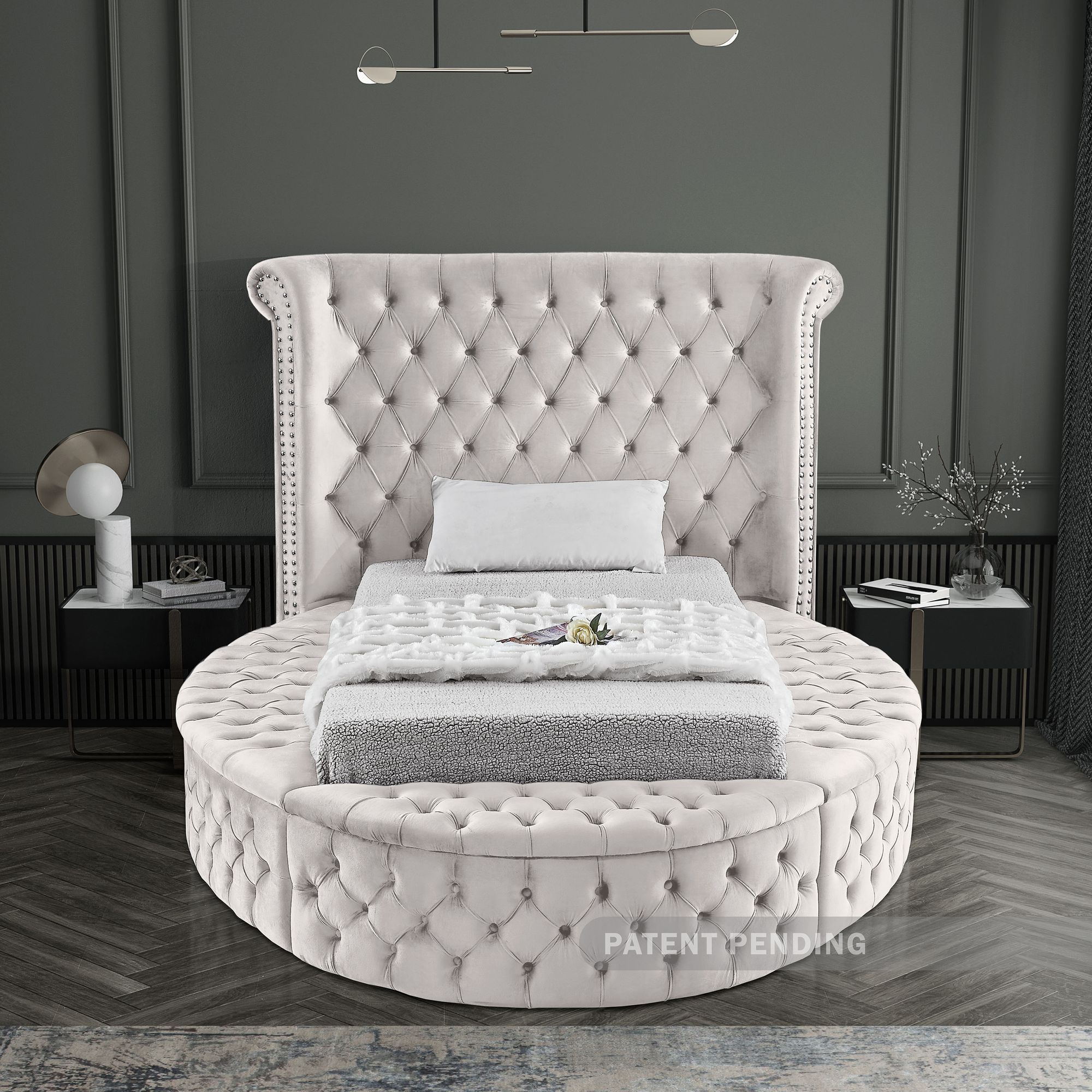 Luxus Velvet Twin Size Bed