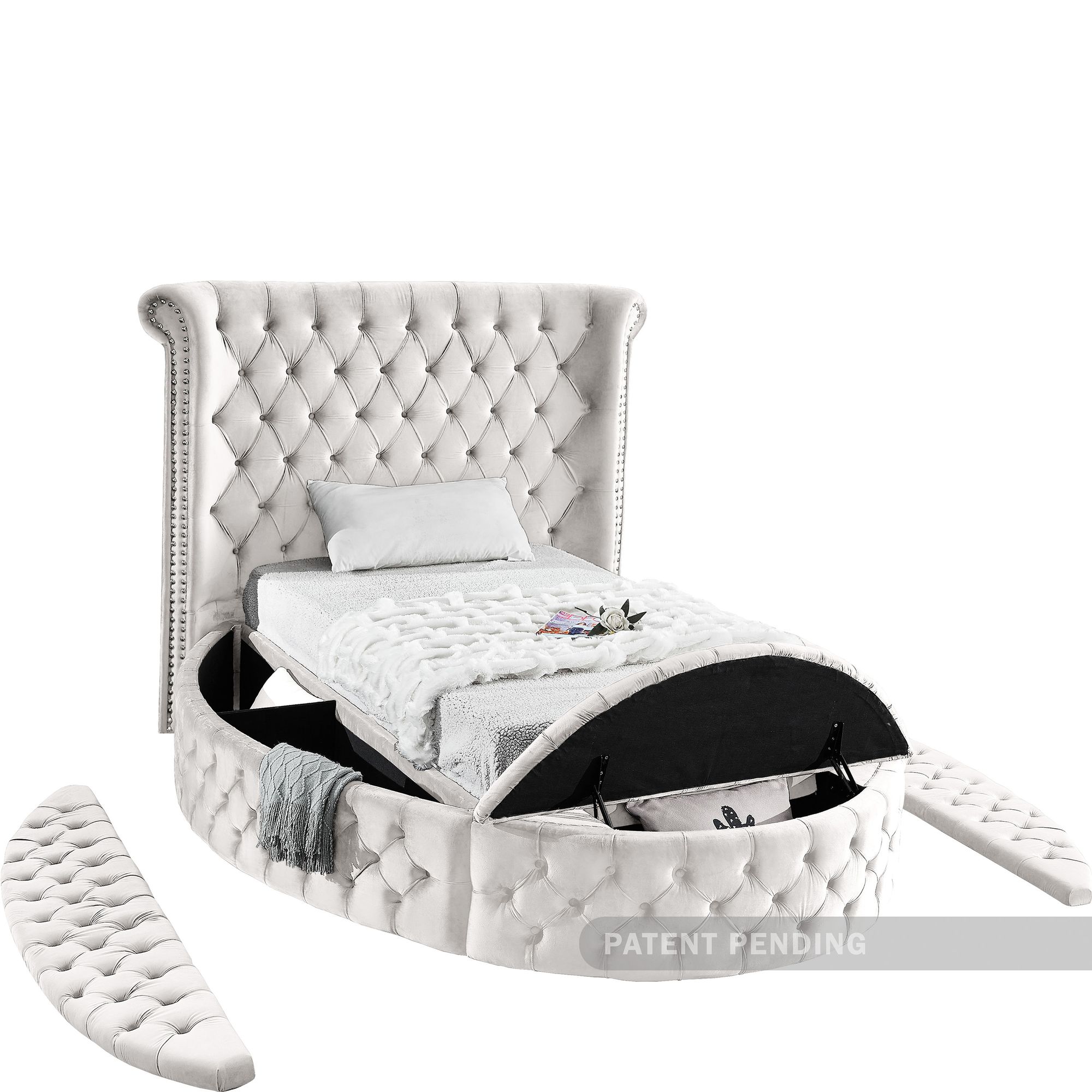 Luxus Velvet Twin Size Bed