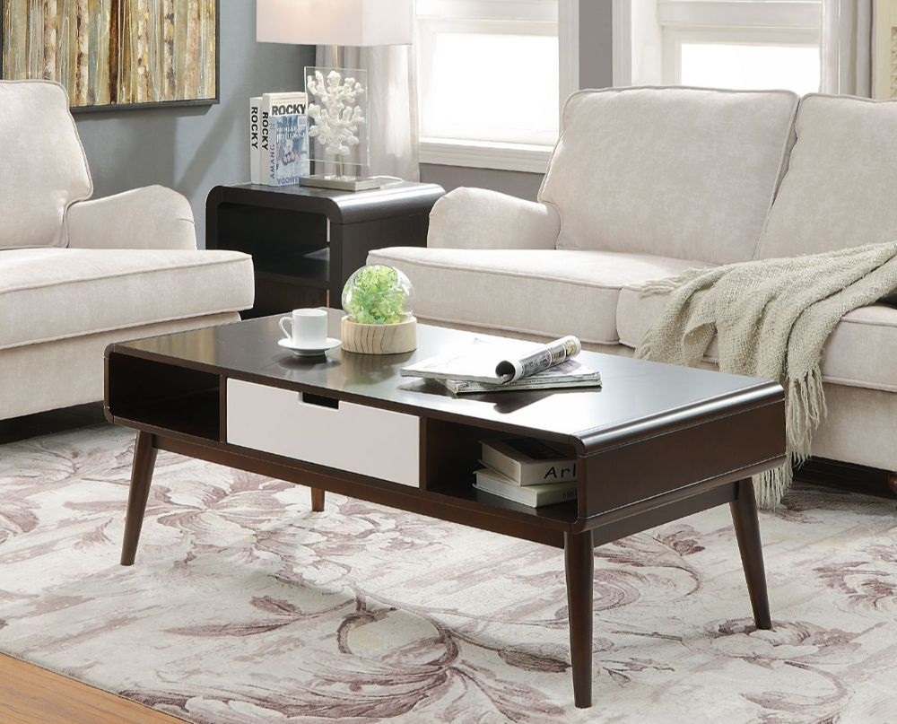 Christa Wood Storage Coffee Table Set w/Drawer