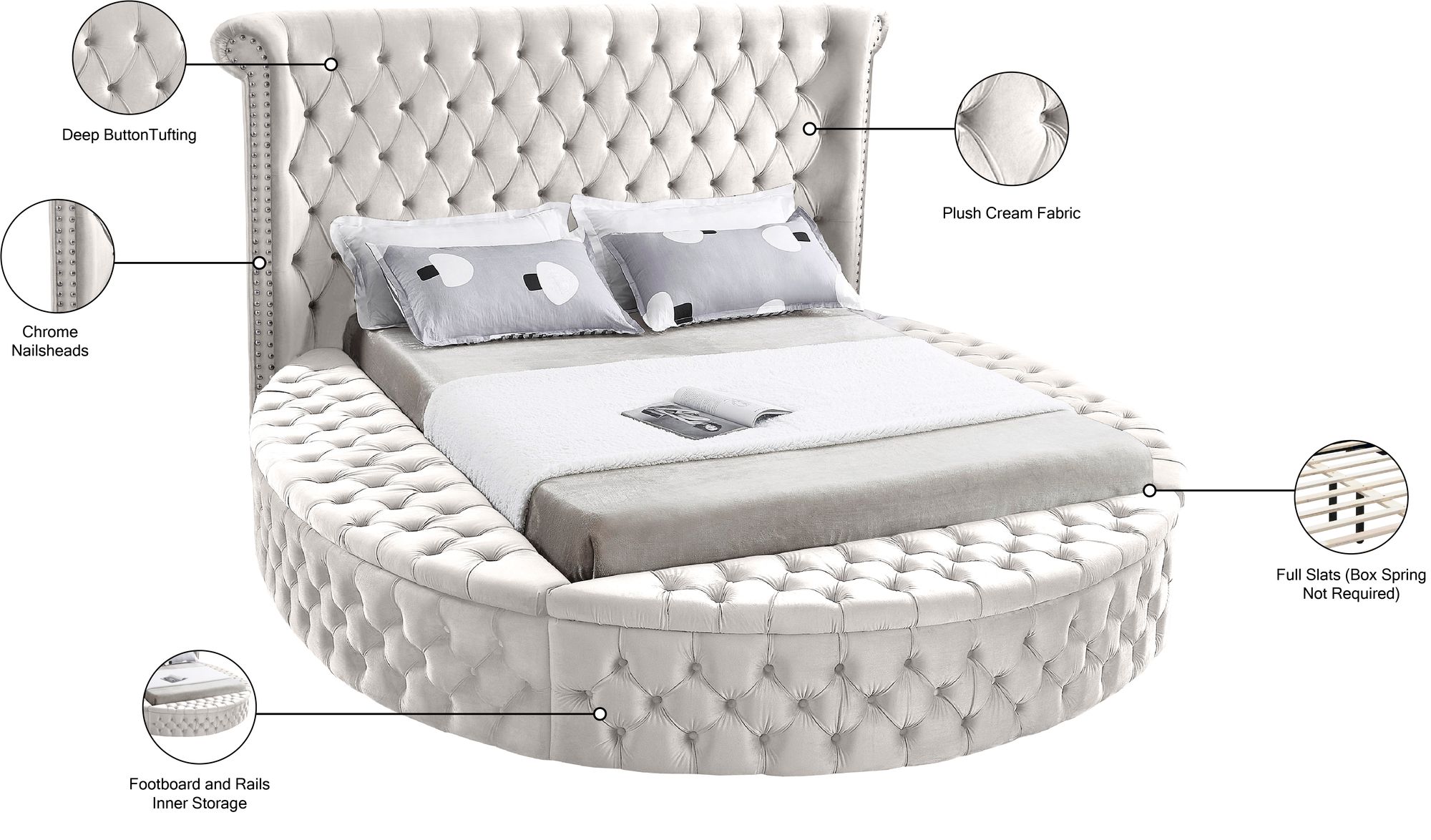 Luxus Velvet Full Size Bed