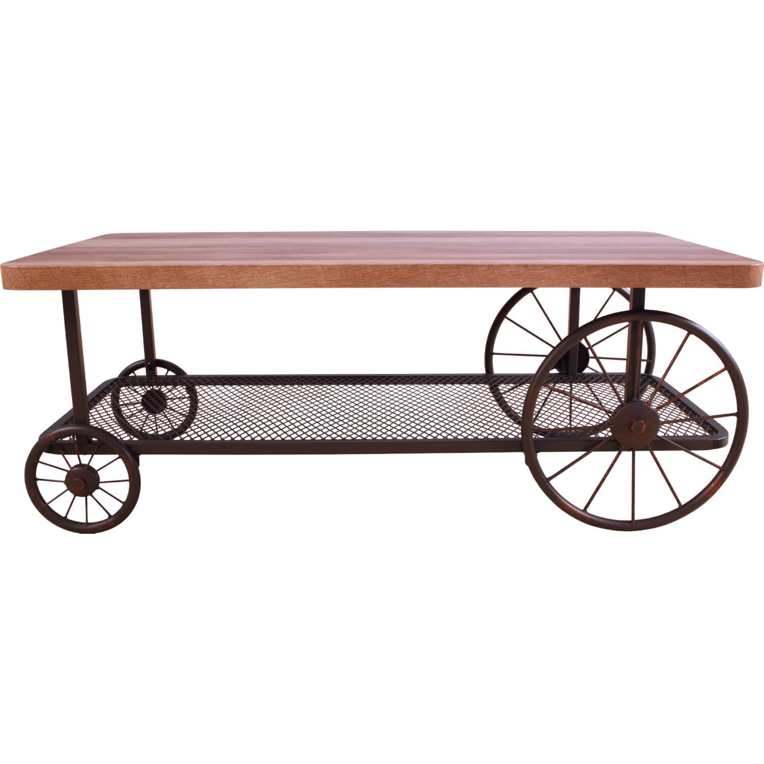 Francie Wood/Metal Rectangular Coffee Table Set