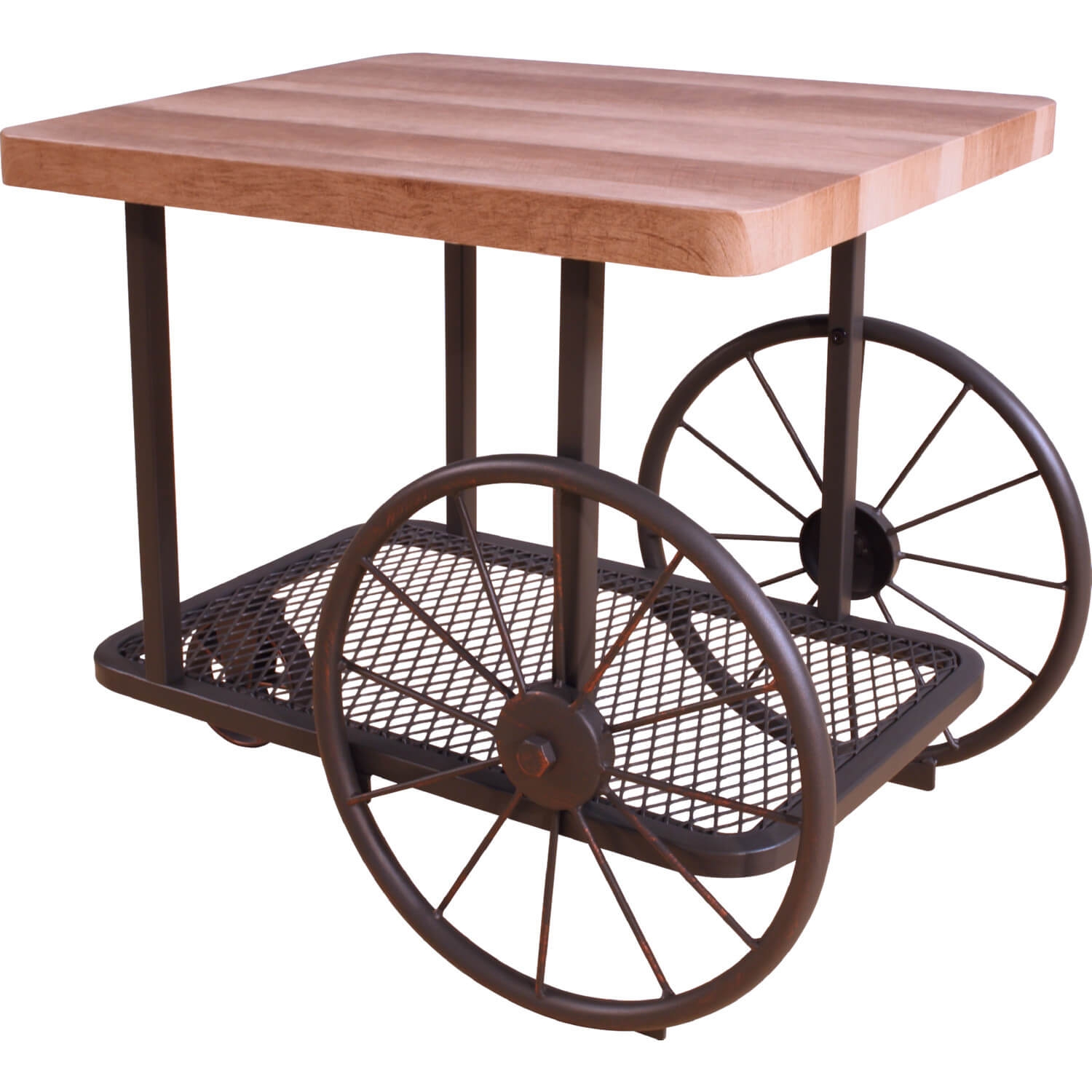 Francie Wood/Metal Rectangular Coffee Table Set