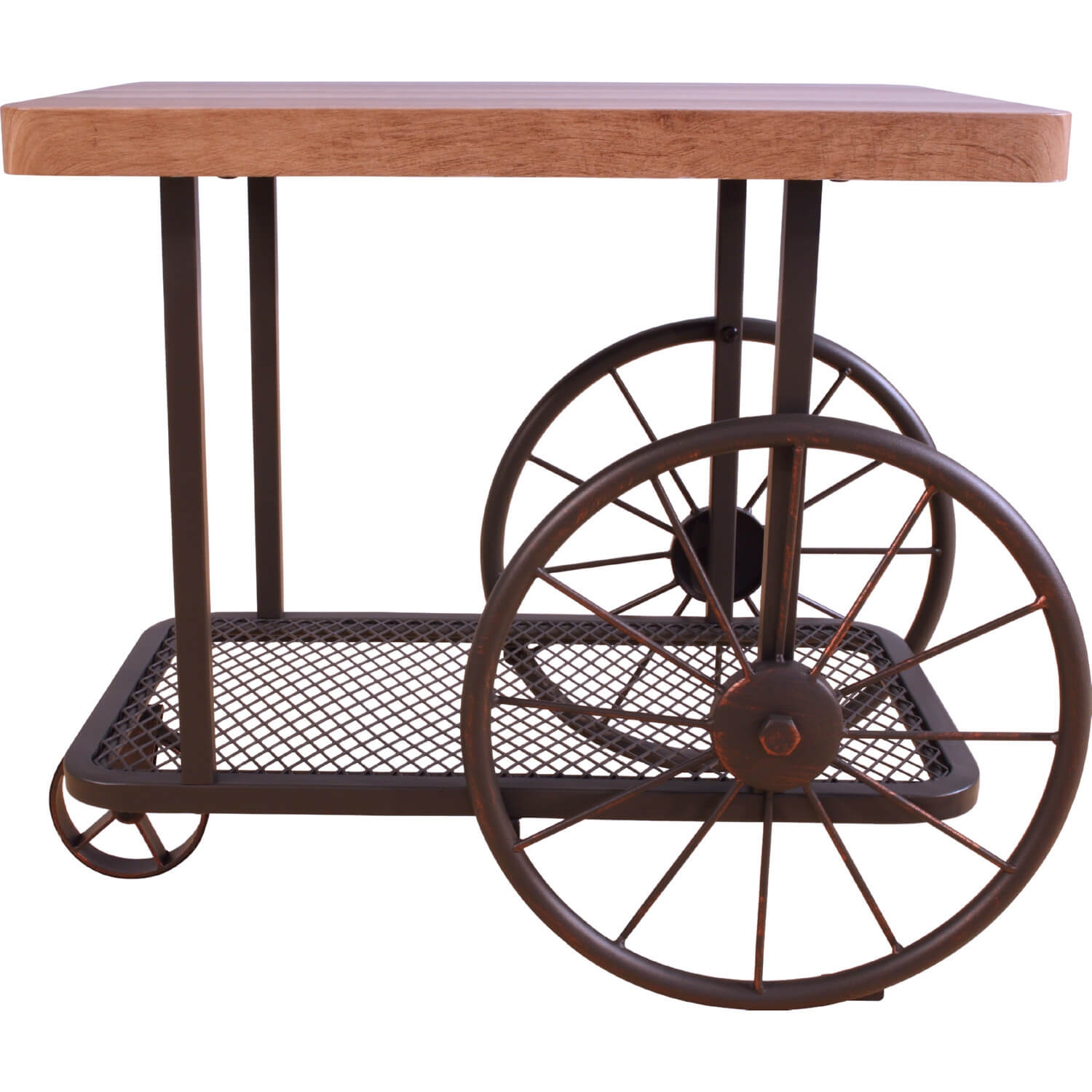 Francie Wood/Metal Rectangular Coffee Table Set