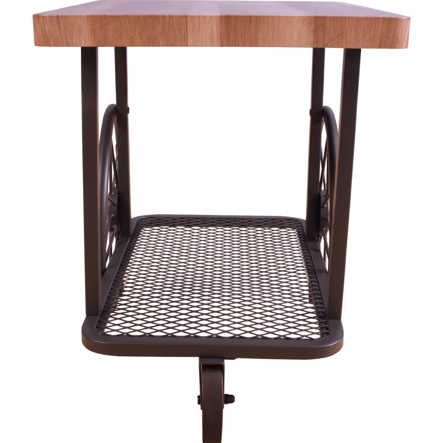 Francie Wood/Metal Rectangular End Table