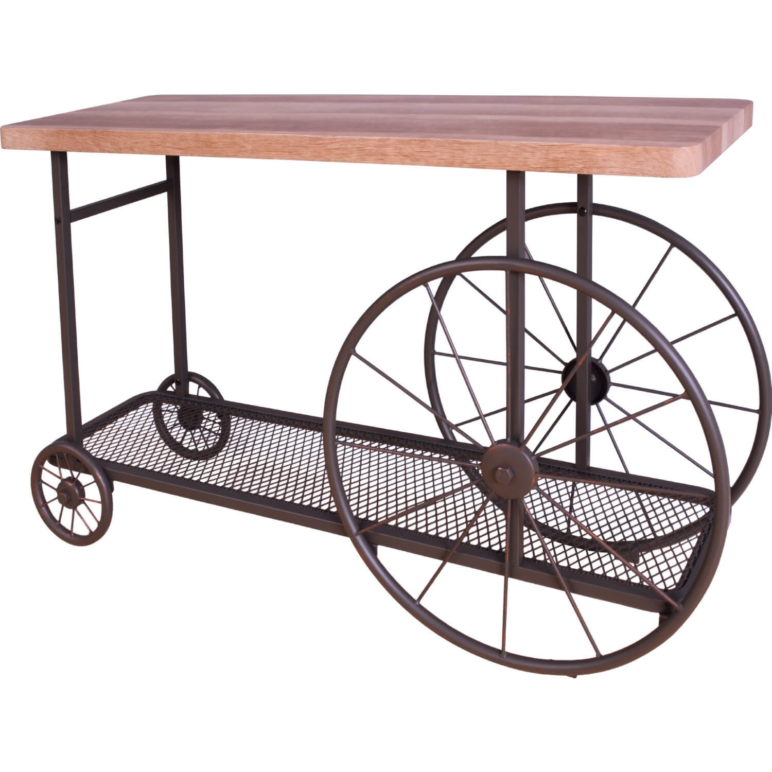 Francie Wood/Metal Rectangular Coffee Table Set