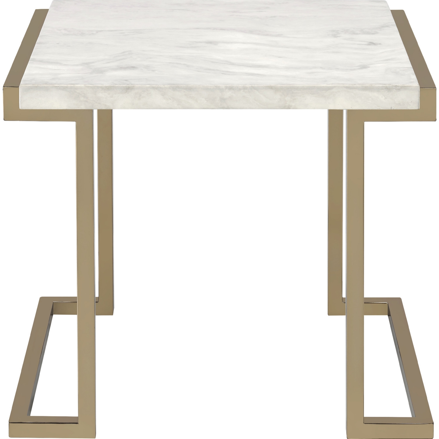 Boice II Faux Marble Rectangular End Table