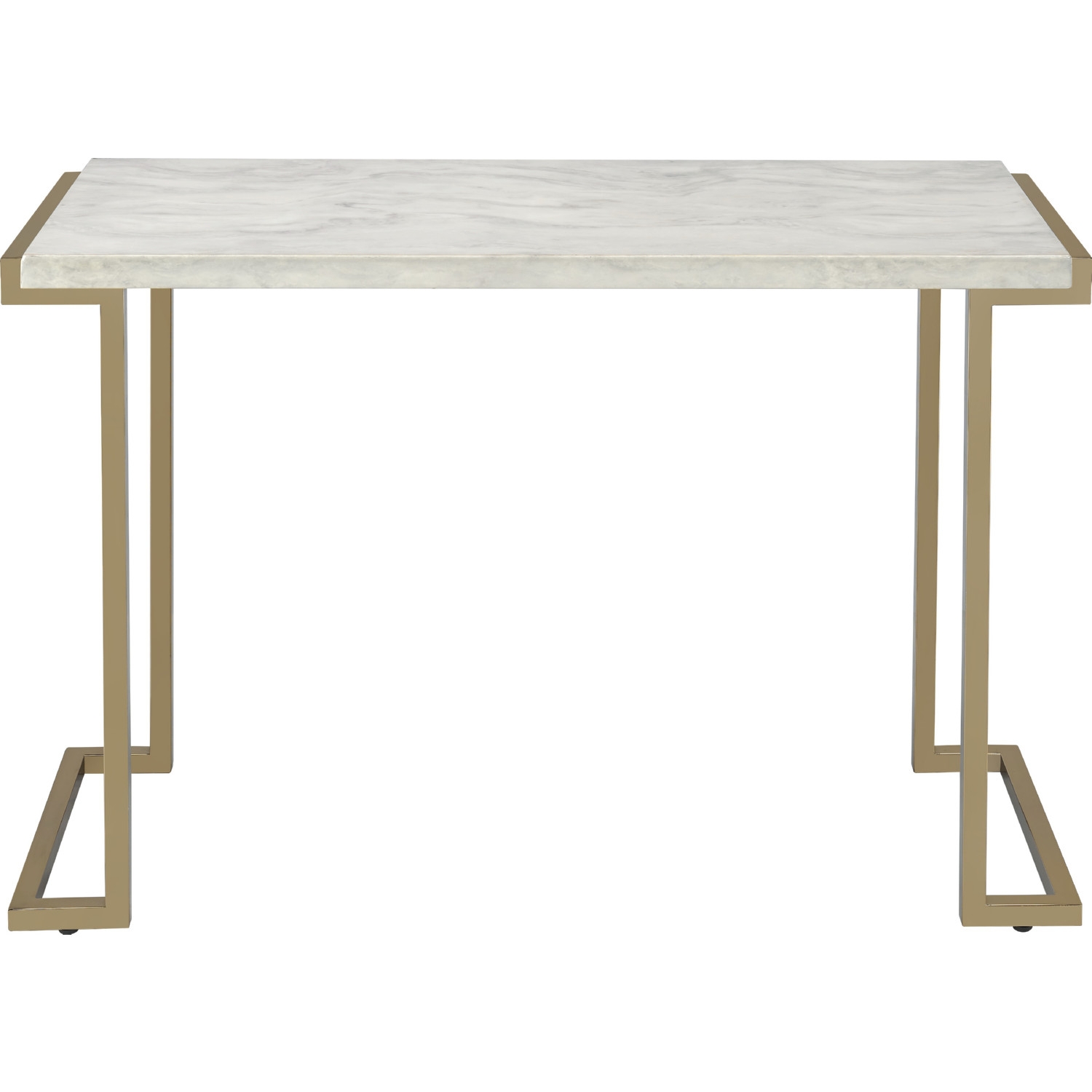 Boice II Faux Marble Rectangular Sofa Table