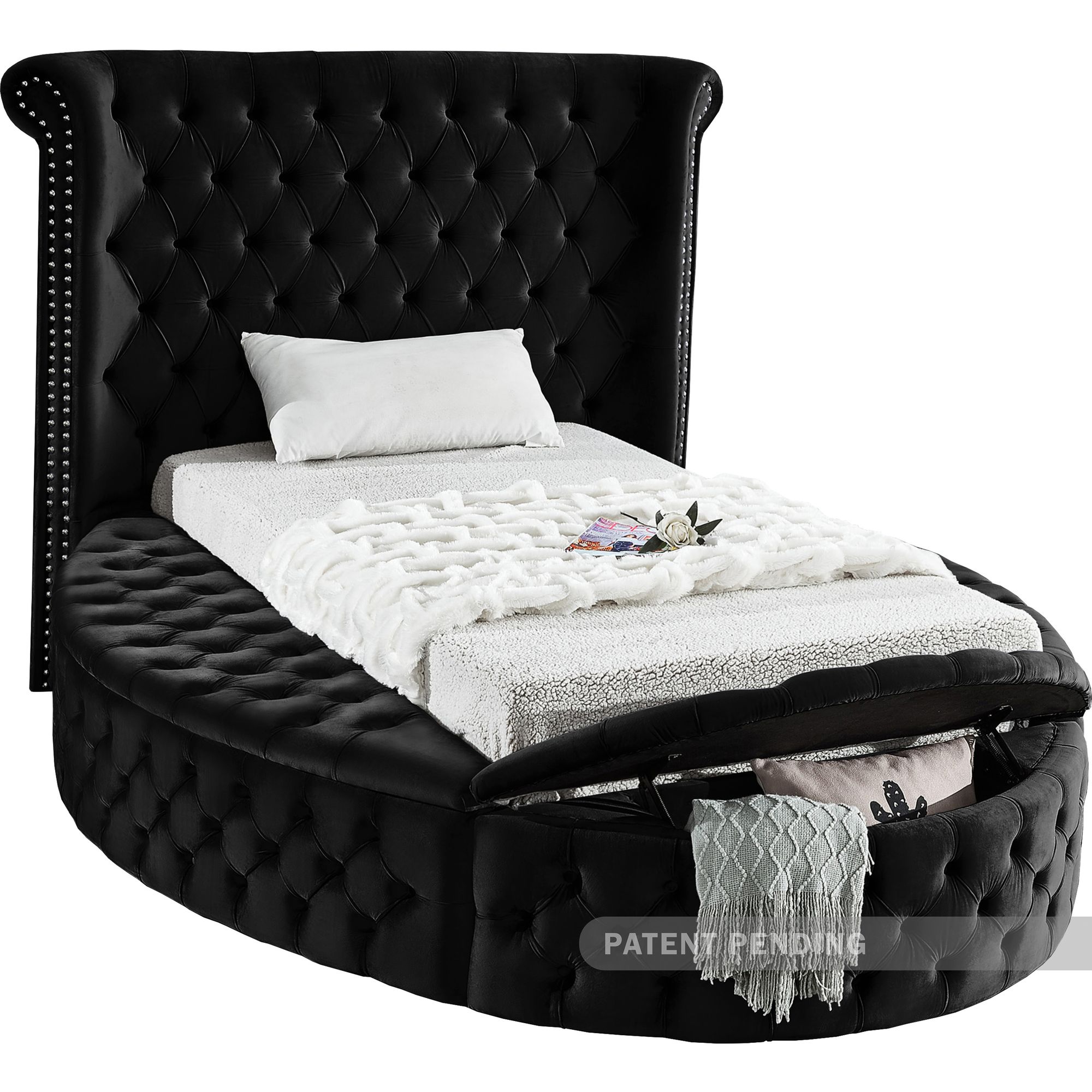 Luxus Velvet Twin Size Bed