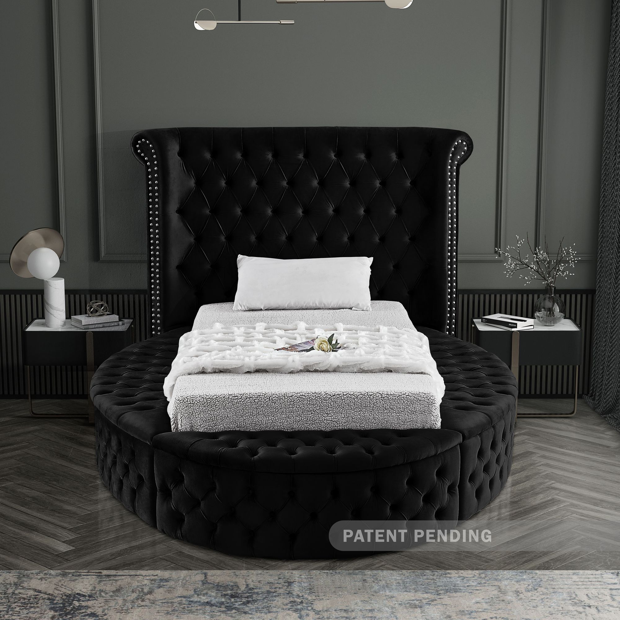 Luxus Velvet Twin Size Bed