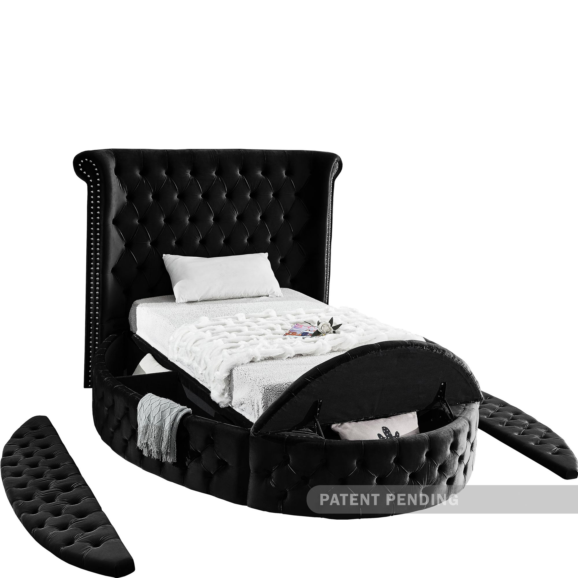 Luxus Velvet Twin Size Bed