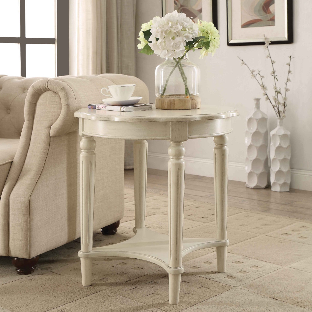 Fordon Wood Round End Table