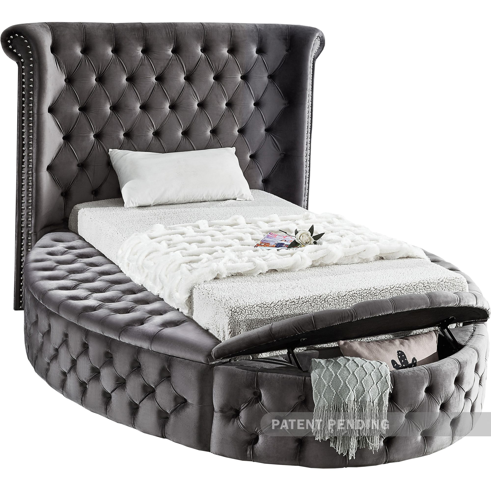 Luxus Velvet Twin Size Bed