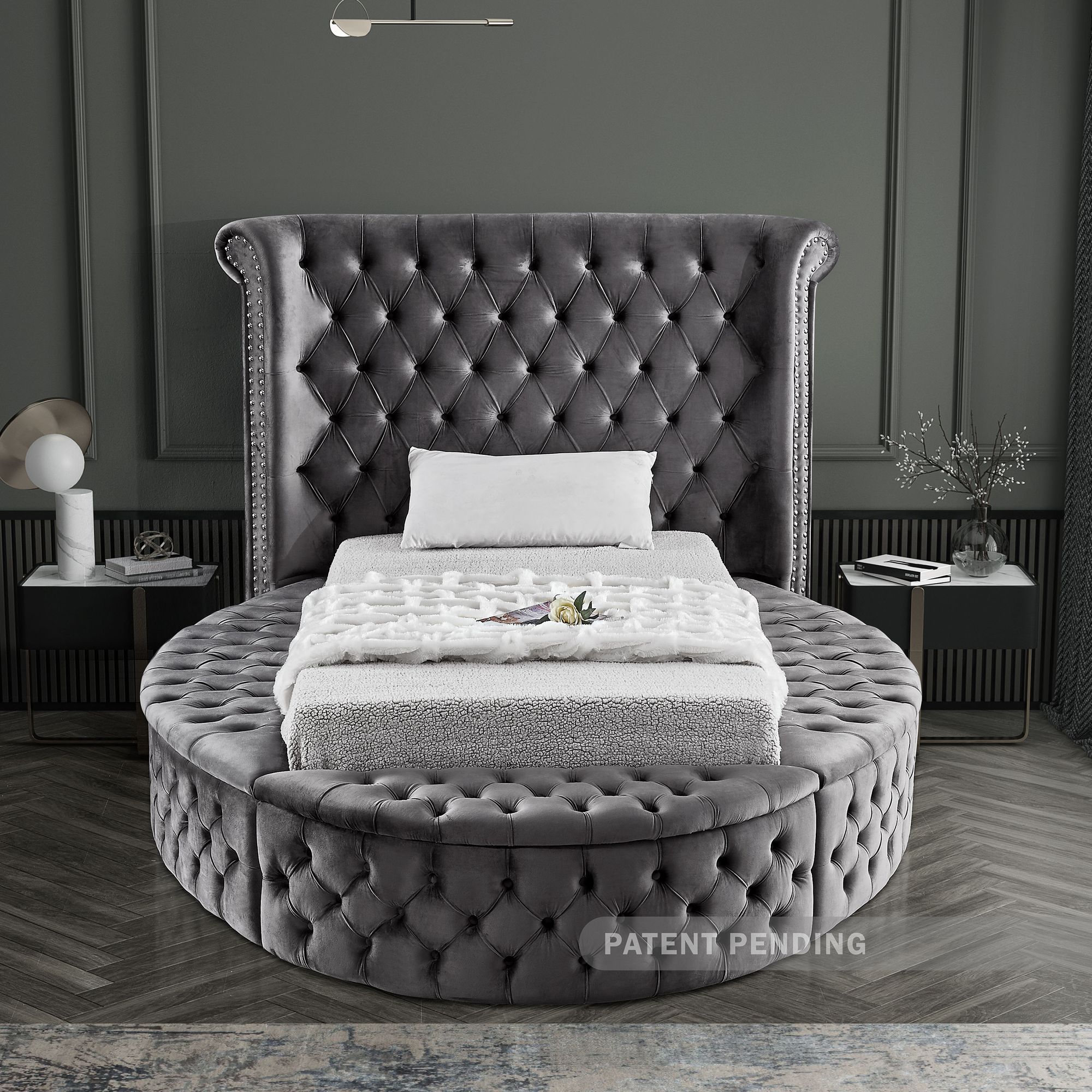 Luxus Velvet Twin Size Bed