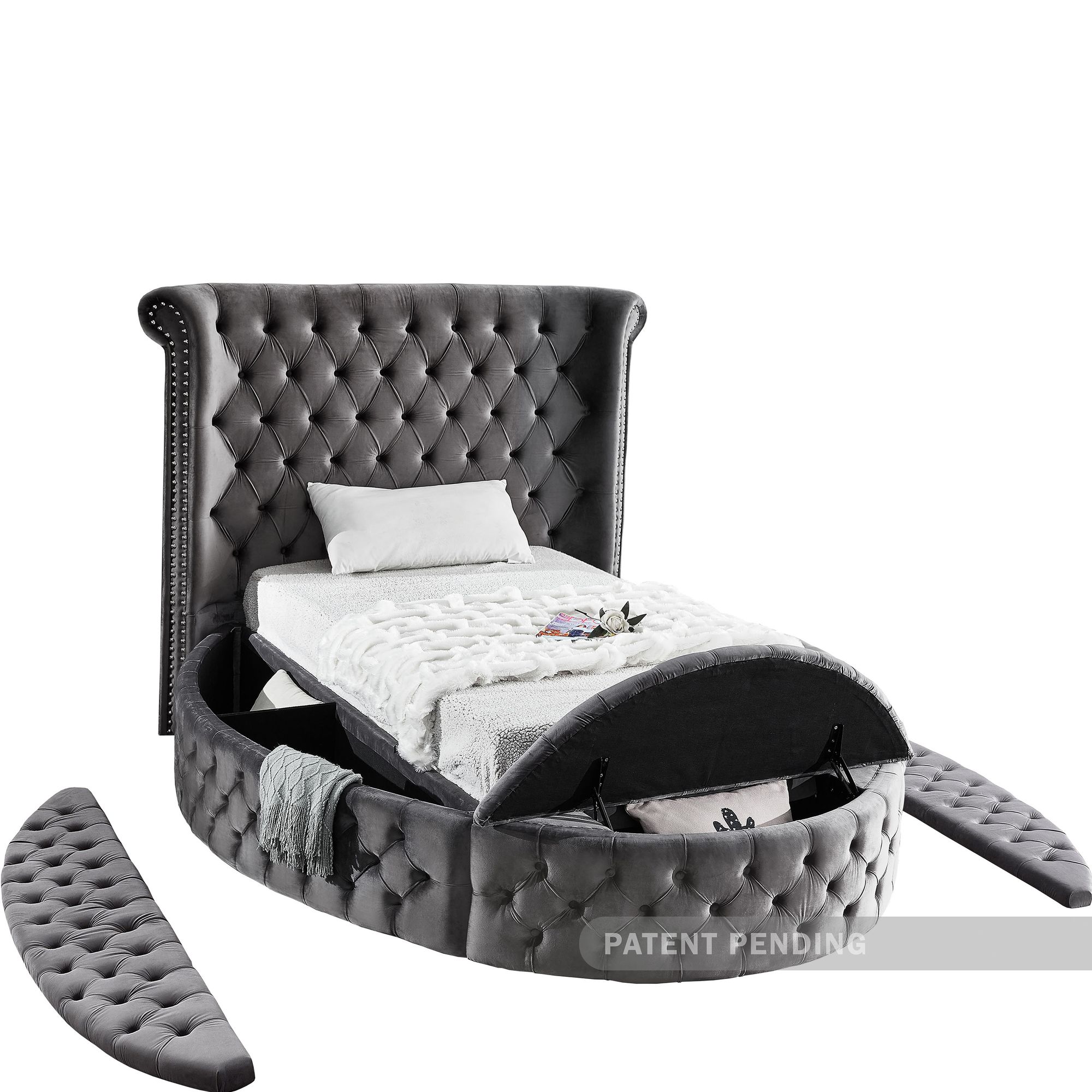 Luxus Velvet Twin Size Bed