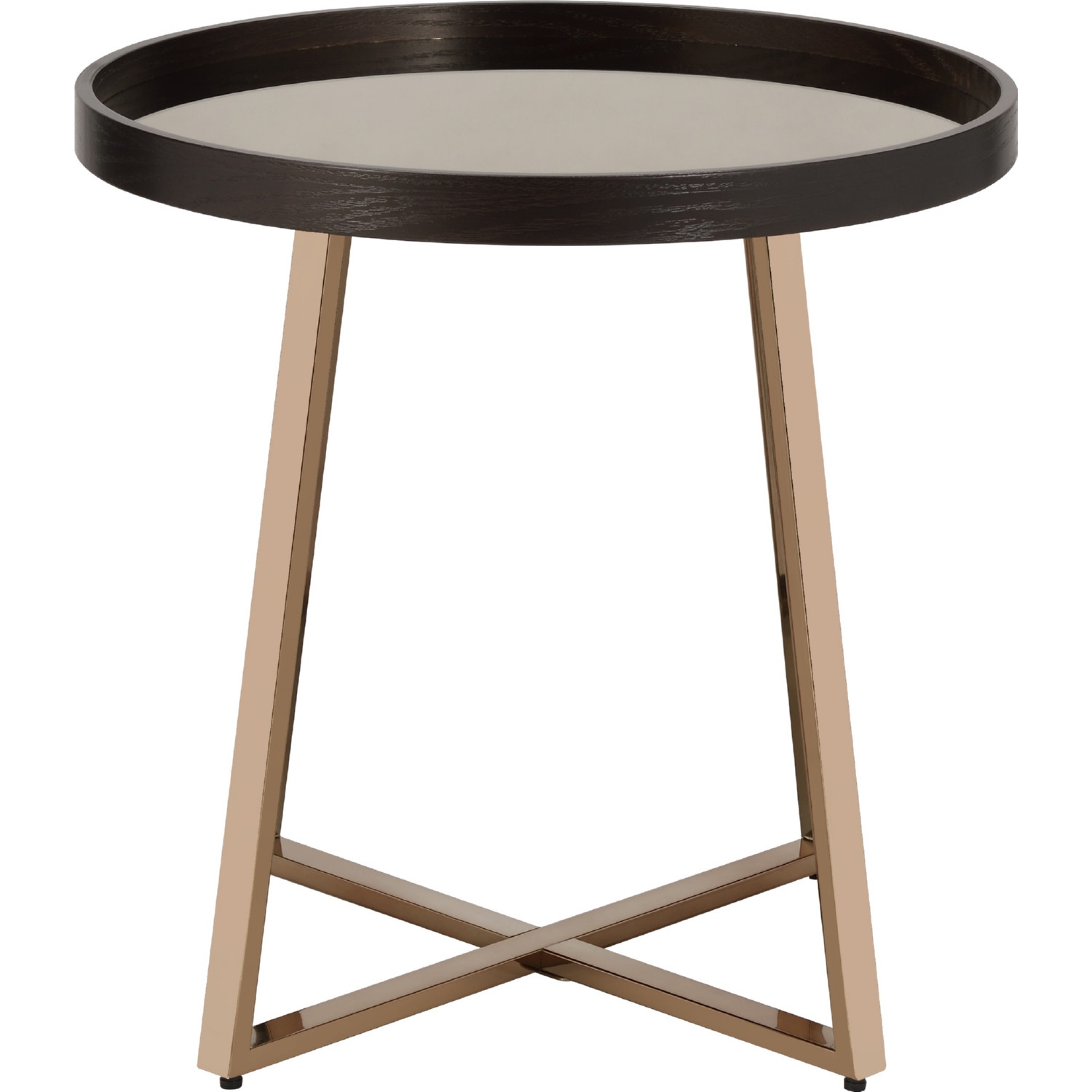 Hepton Wood/Metal Round End Table