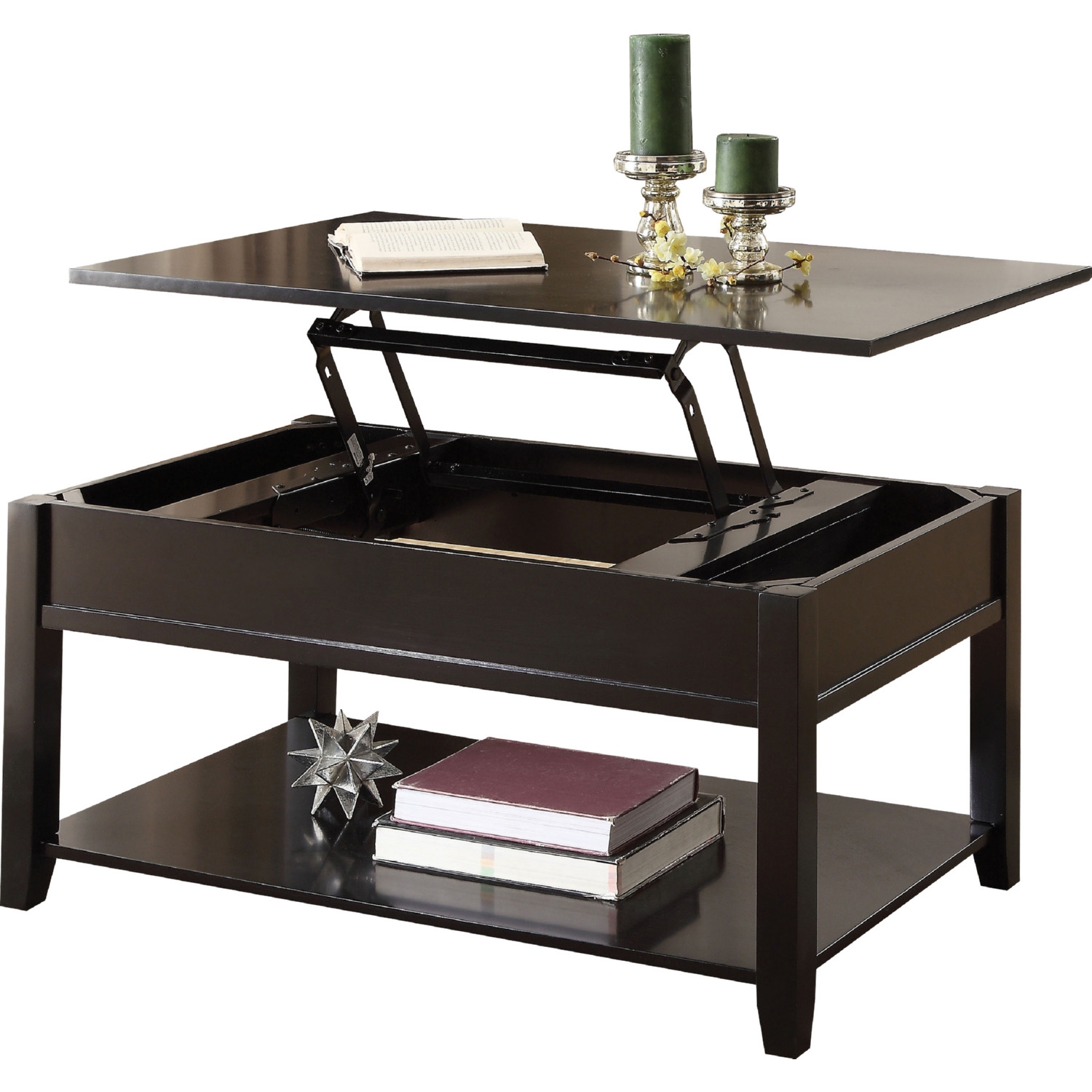 Malachi Wood Rectangular Coffee Table Set w/Lift Top