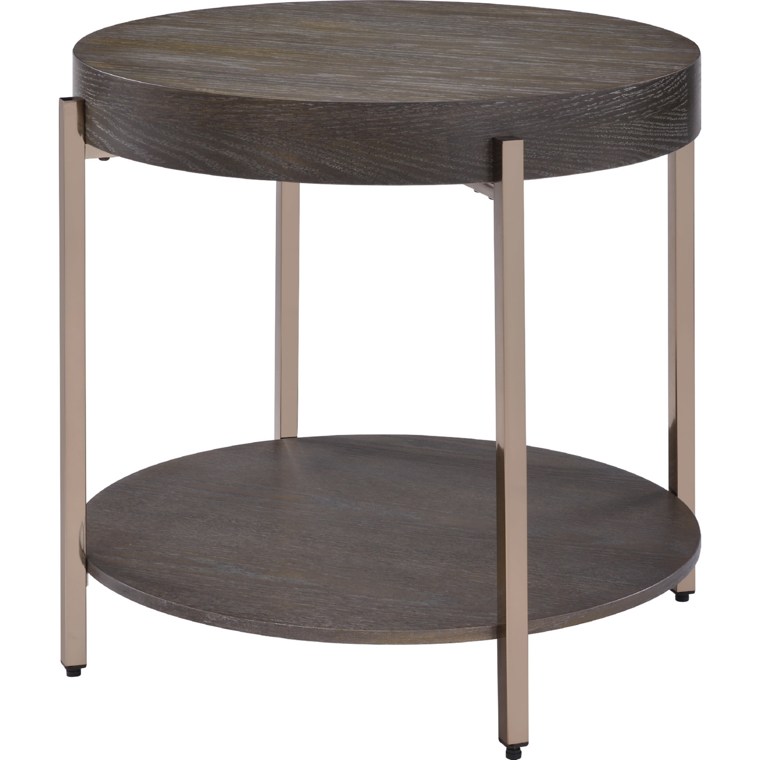 Weyton Wood/Metal Round Storage Coffee Table Set
