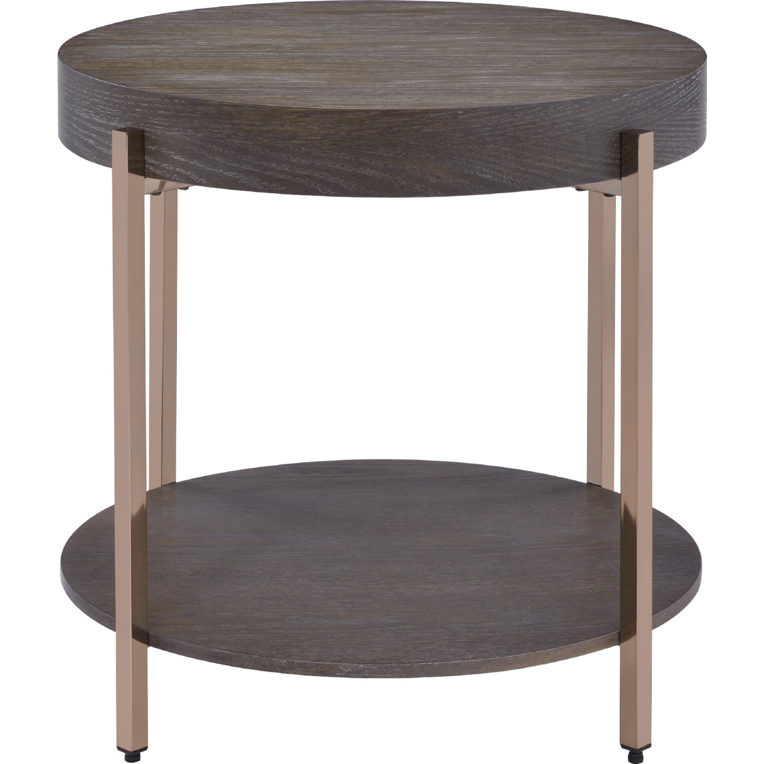 Weyton Wood/Metal Round End Table