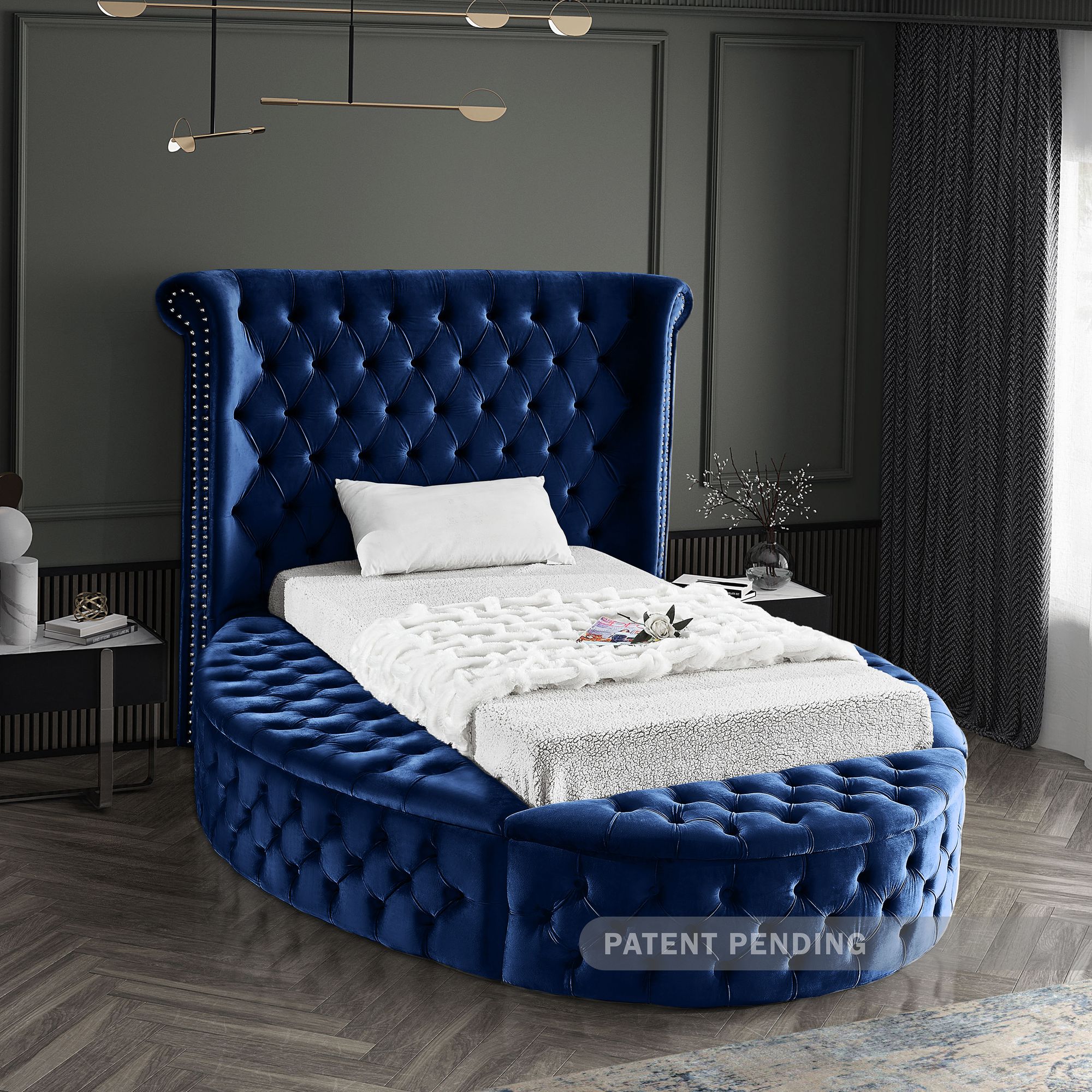 Luxus Velvet Twin Size Bed
