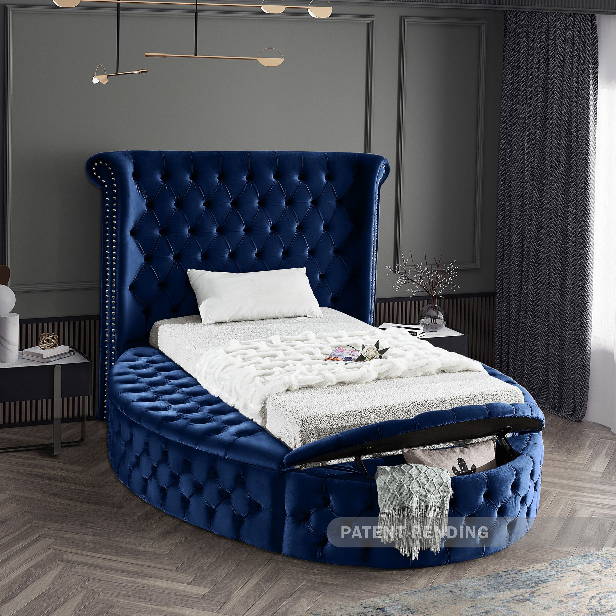 Luxus Velvet Twin Size Bed