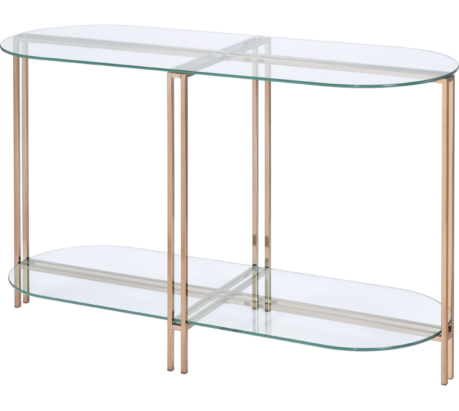 Veises Glass/Metal Round Coffee Table Set
