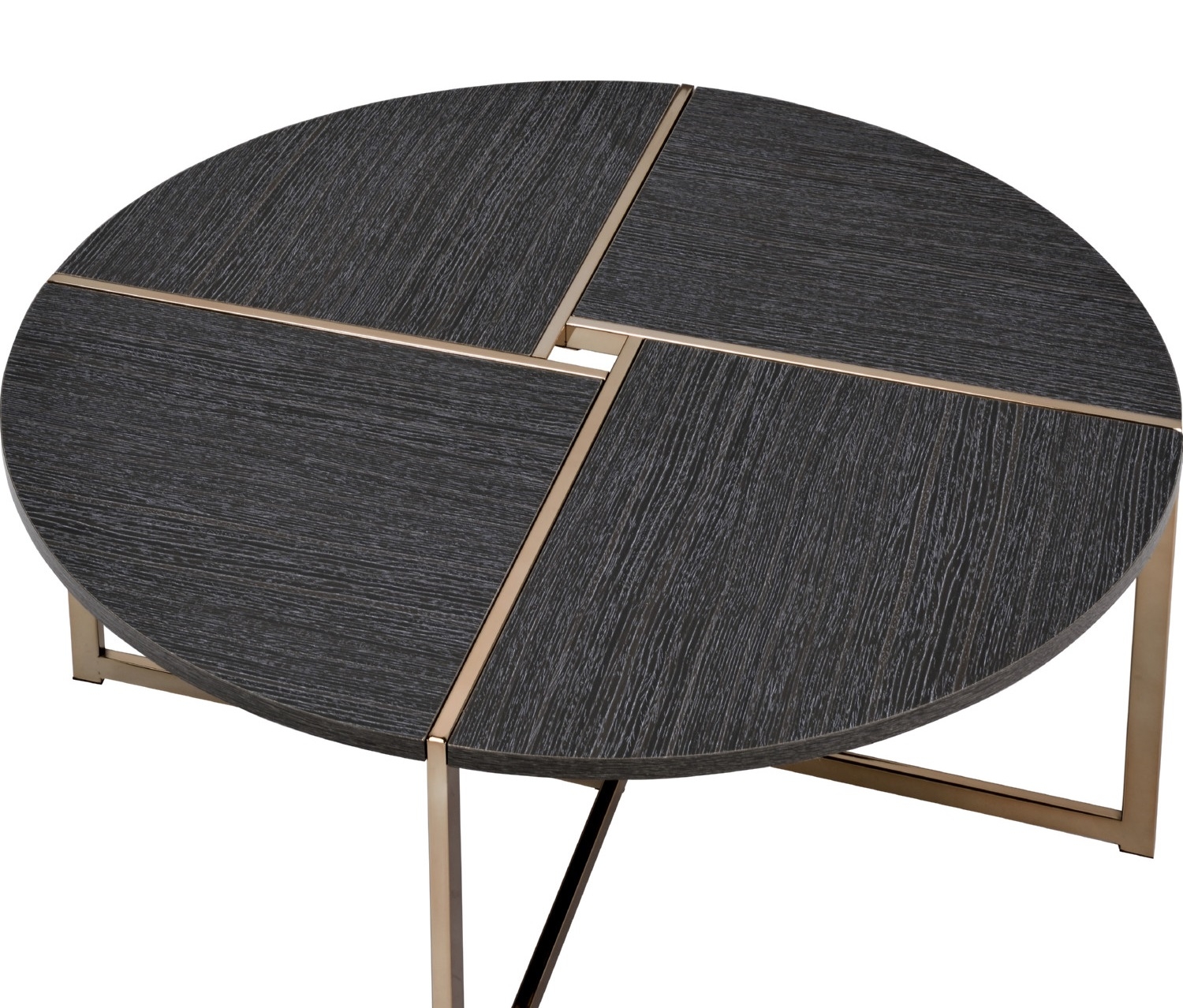 Bromia Wood/Metal Round Coffee Table