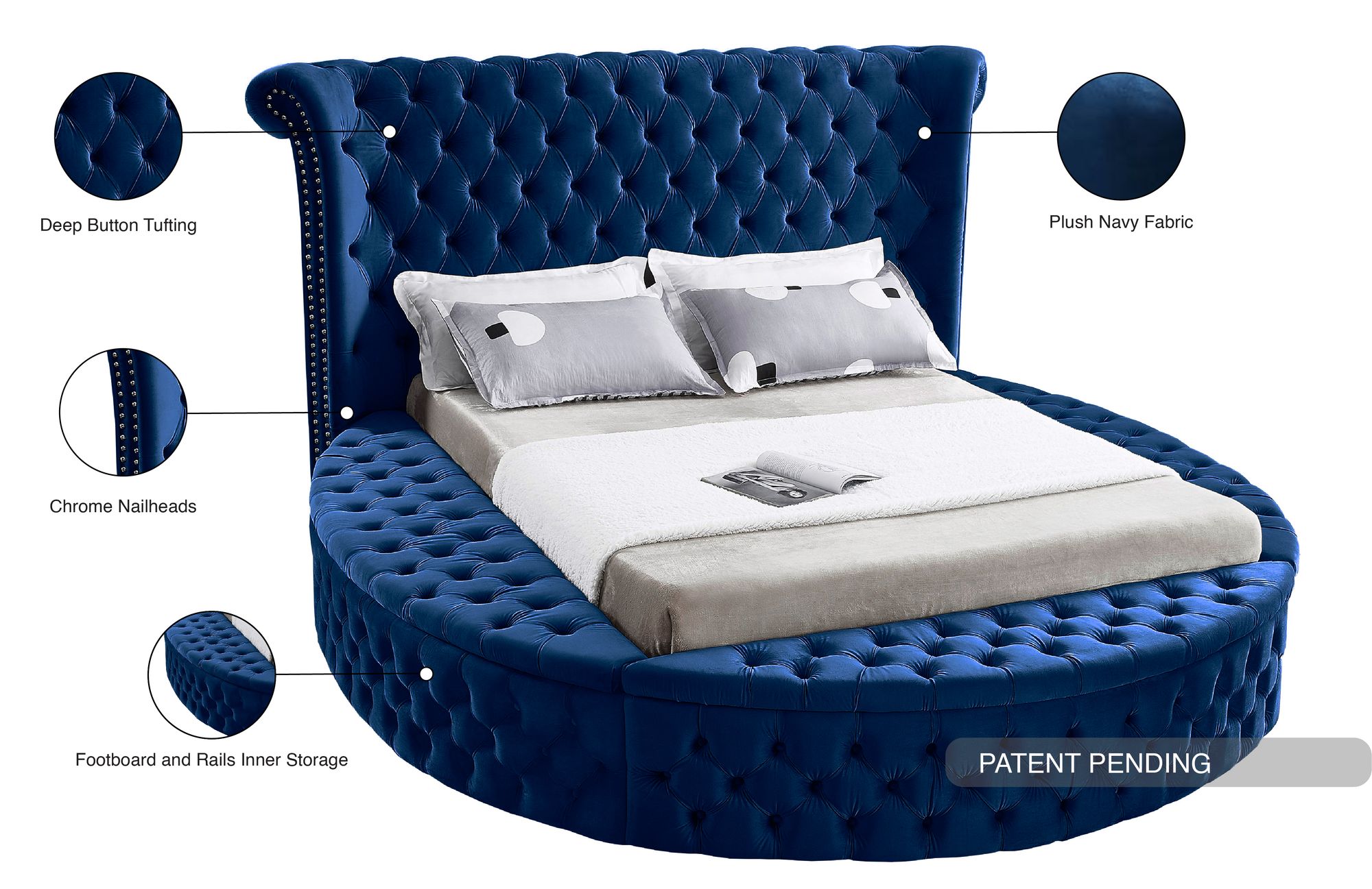 Luxus Velvet Queen Size Bed