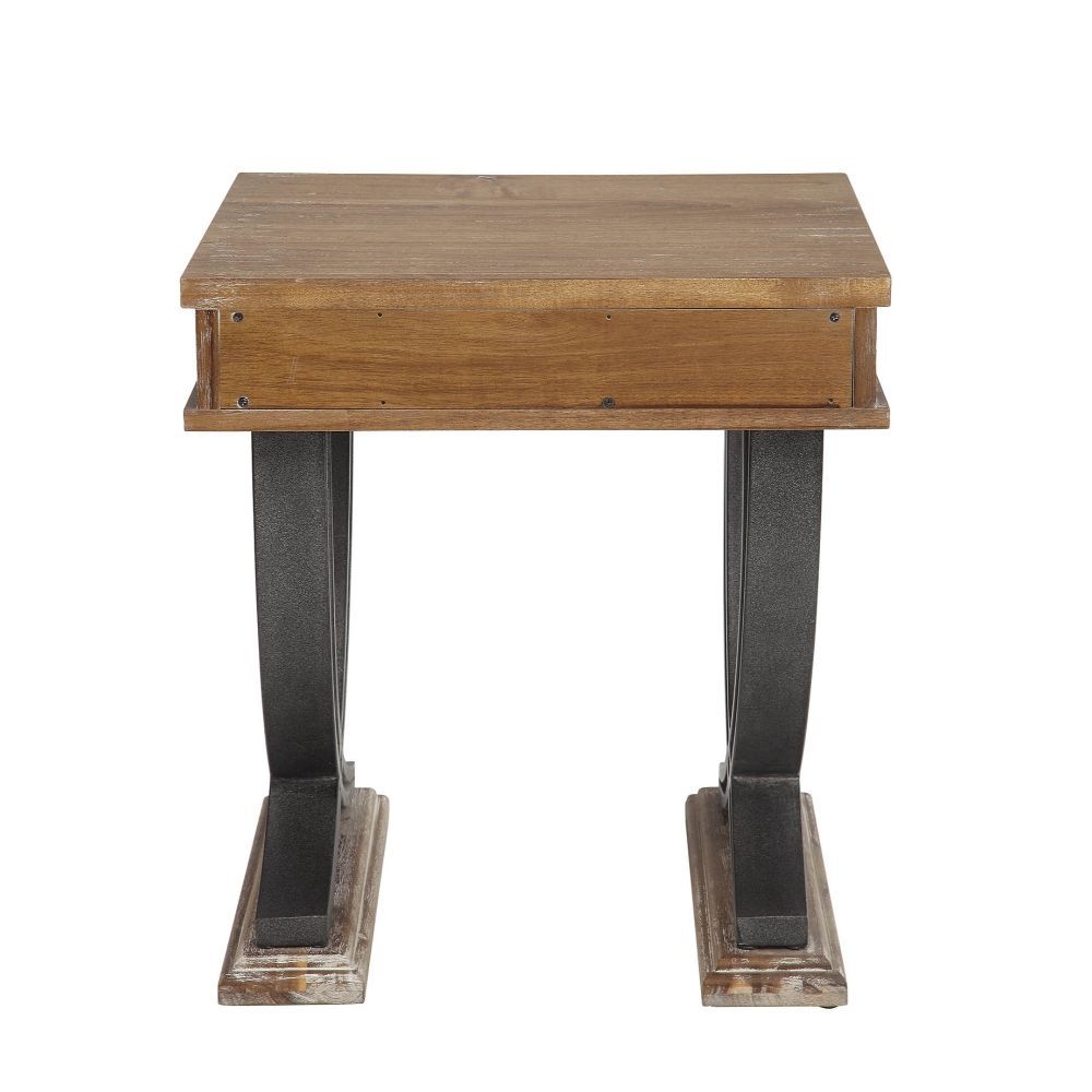 Pellio Wood/Metal Rectangular Storage Coffee Table Set w/2 Drawers
