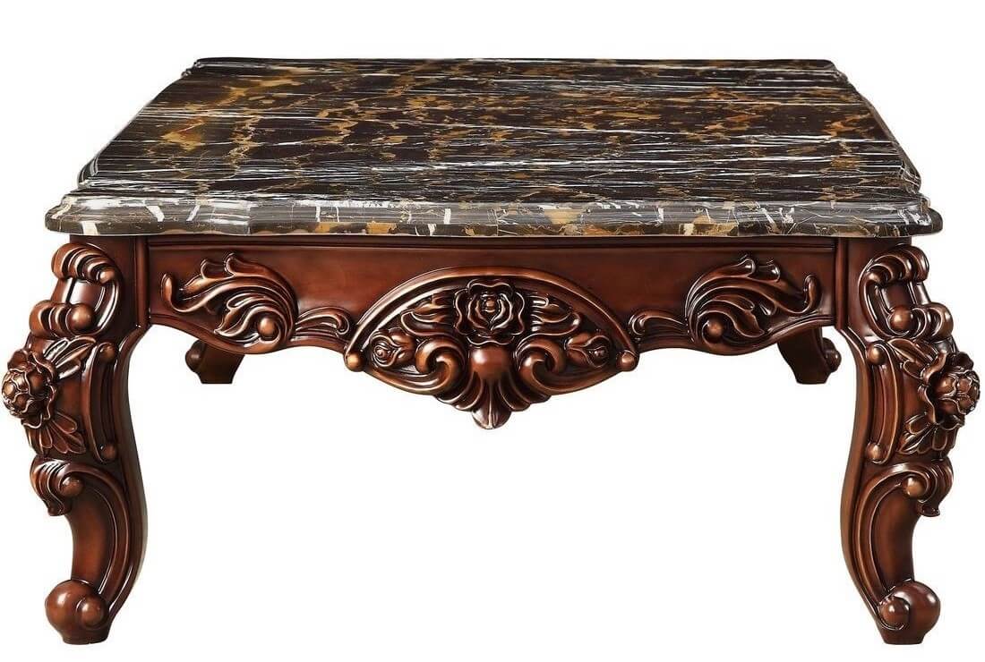 Forsythia Coffee Table w/Marble Top